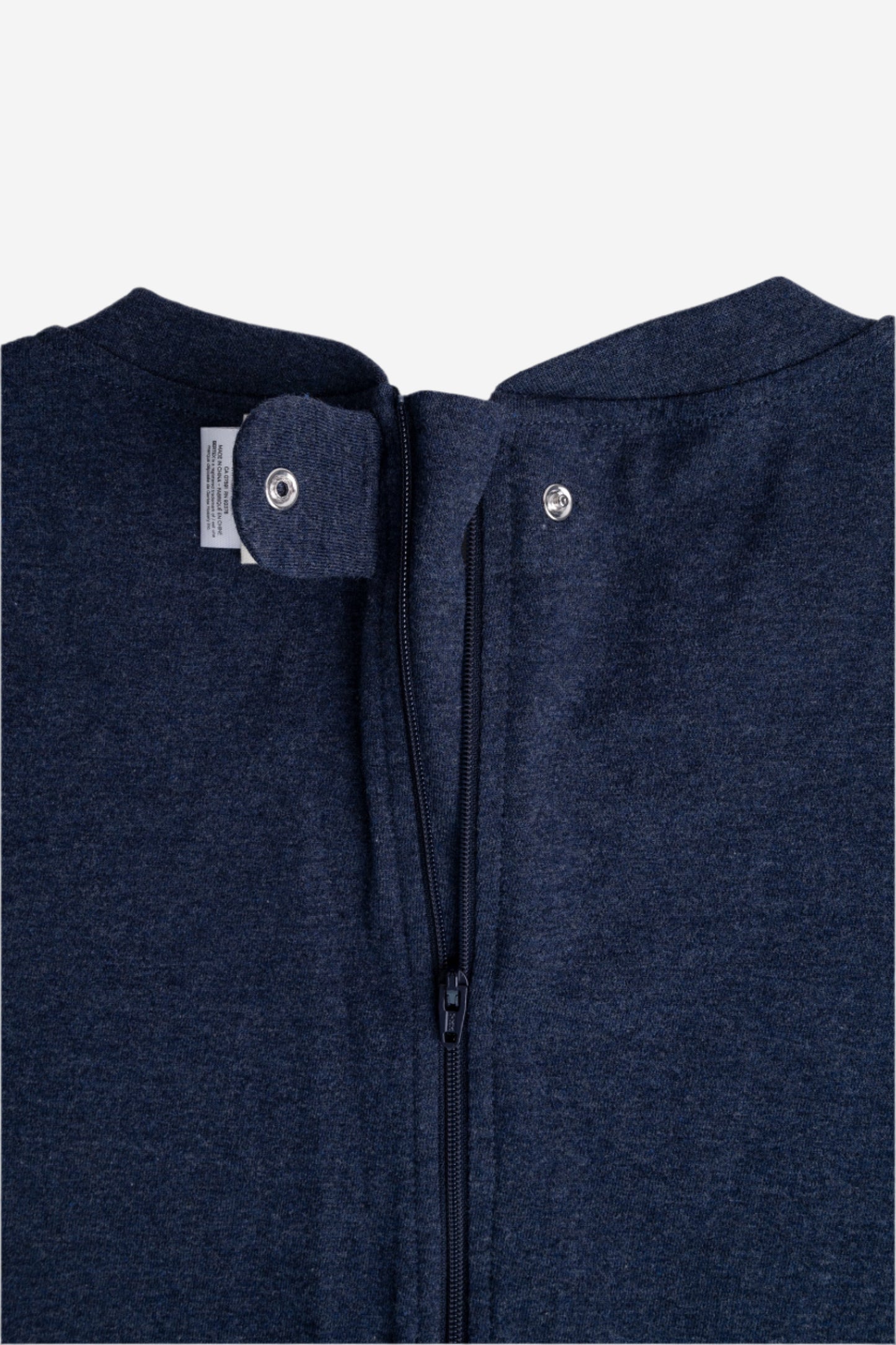 Adult Navy Adaptive Organic Cotton Lightweight, Anti-Strip Back-Zip Sleeper