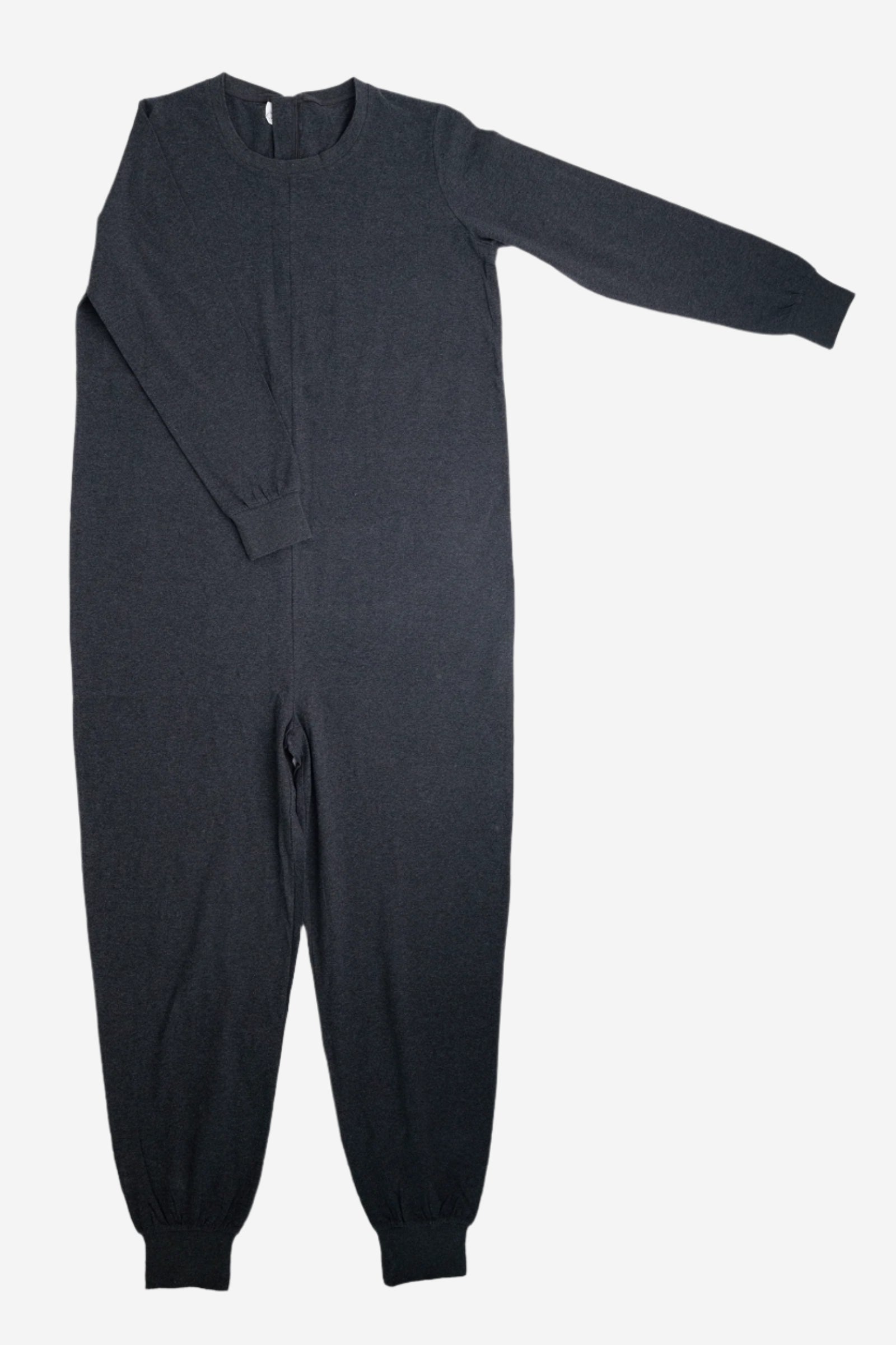 Adult Charcoal Grey Adaptive Organic Cotton Lightweight, Anti-Strip Back-Zip Sleeper