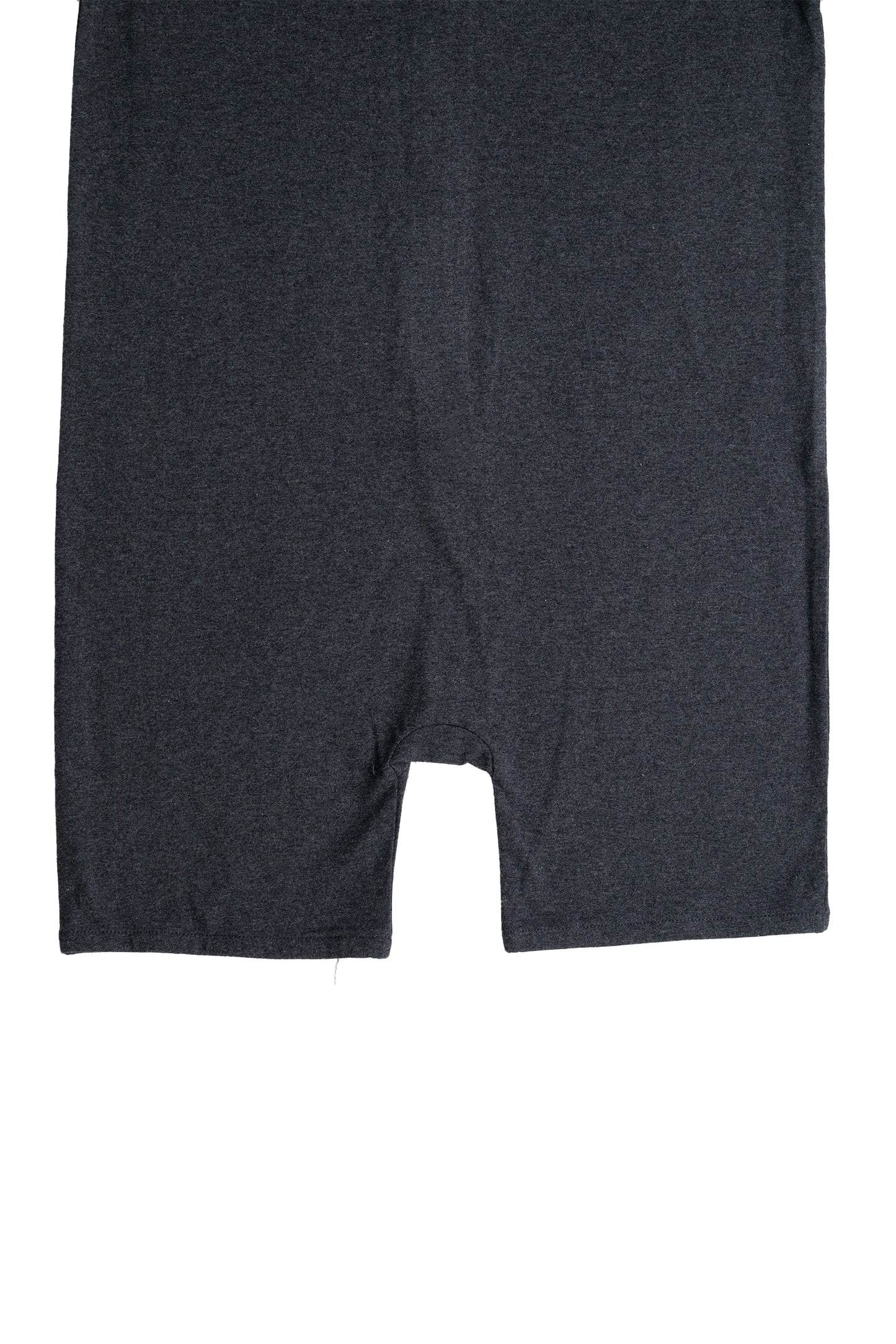 Kids Charcoal Grey Lightweight Organic Cotton Adaptive, Anti-Strip, Back-Zip Romper