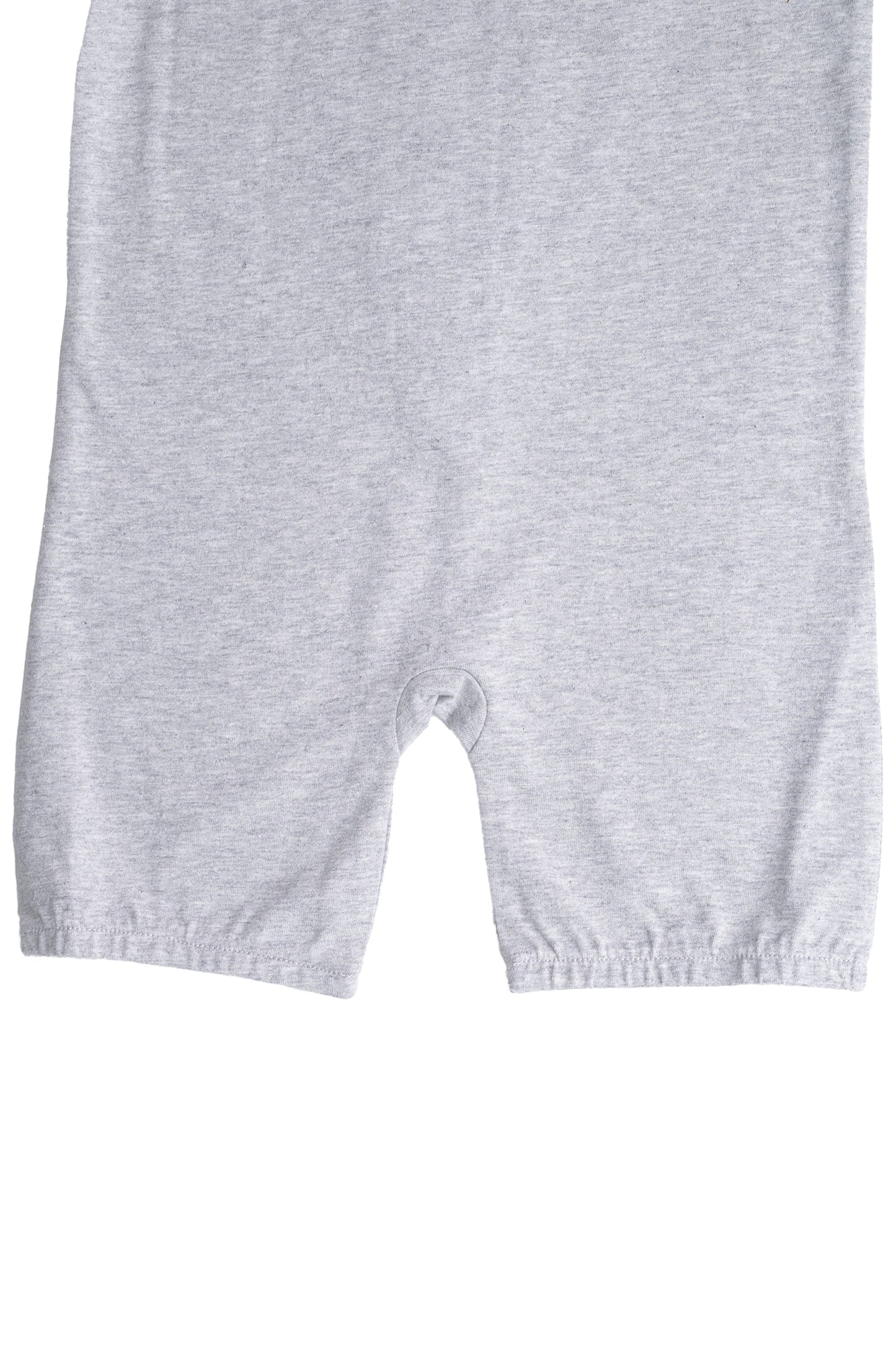 Kids Heather Grey Lightweight Organic Cotton Adaptive, Anti-Strip, Back-Zip Romper