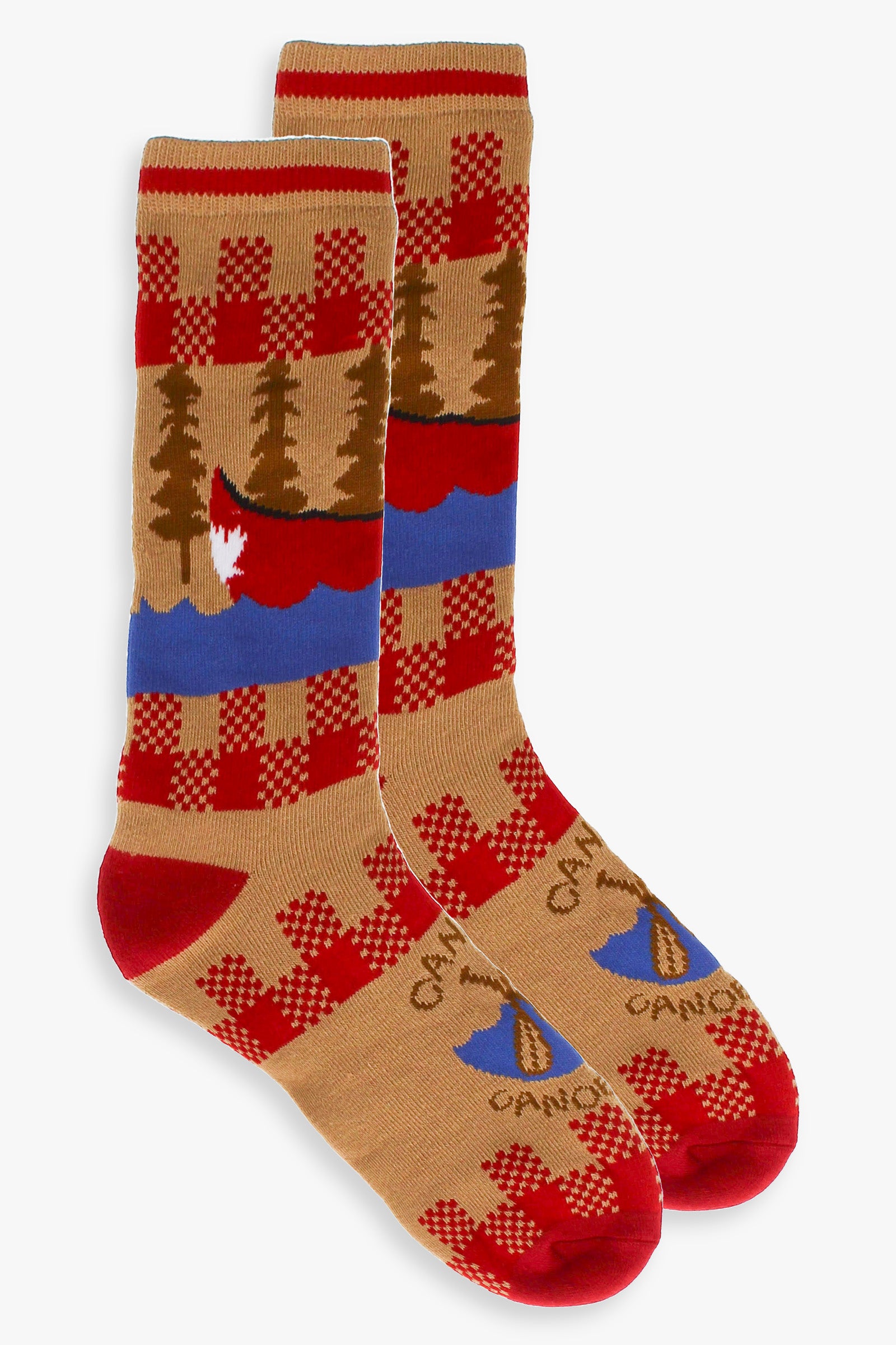 Adventures in Canada Men's Full Terry Crew Socks