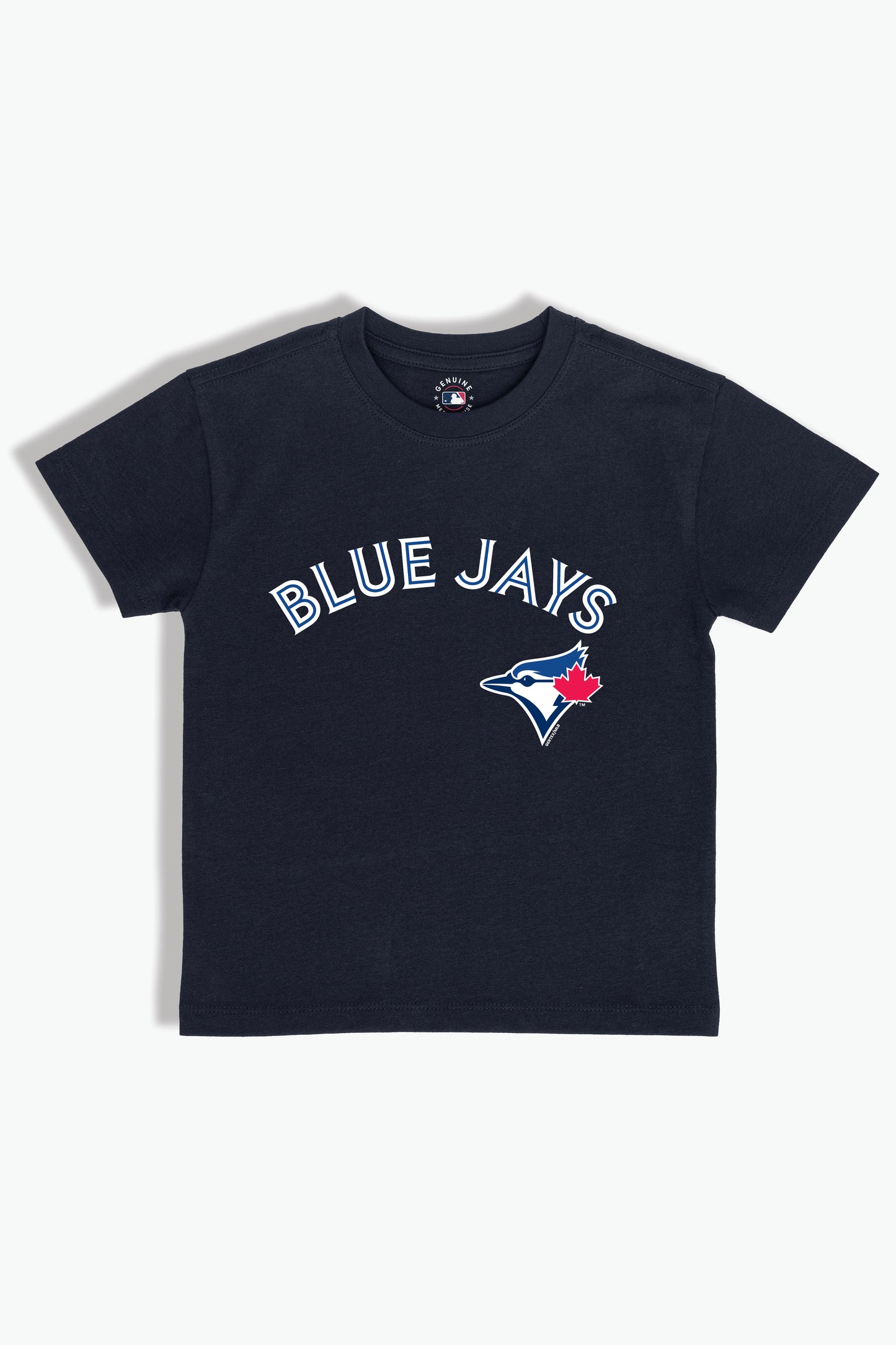 Navy MLB Toronto Blue Jays Logo Baby/Toddler T-Shirt, Soft Combed Cotton, 6M-4T