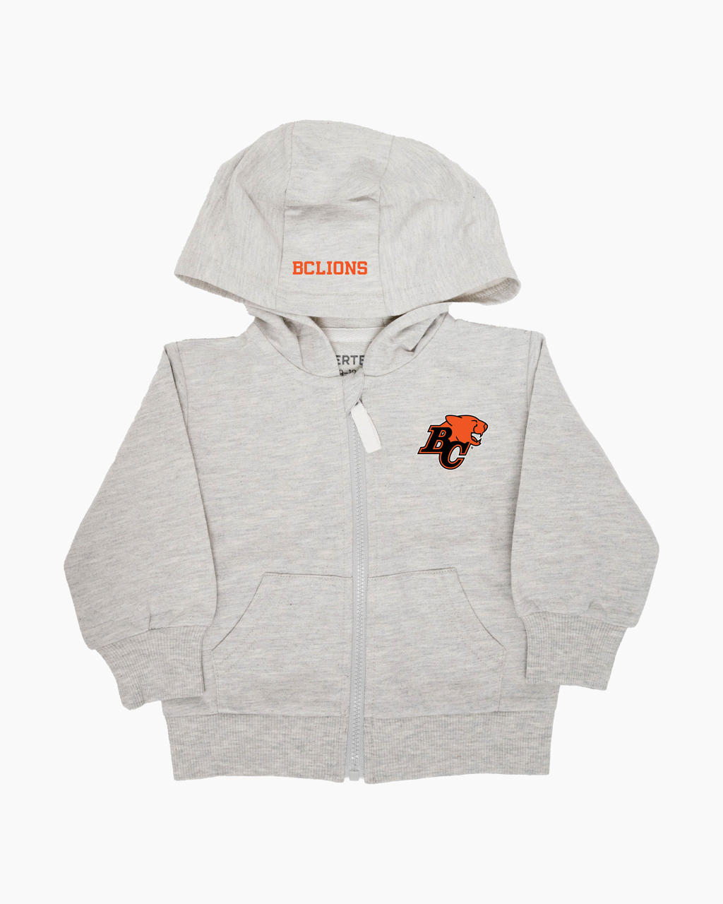 CFL Team Baby Infant French Terry Cotton Zip-Up Hoodie in Grey