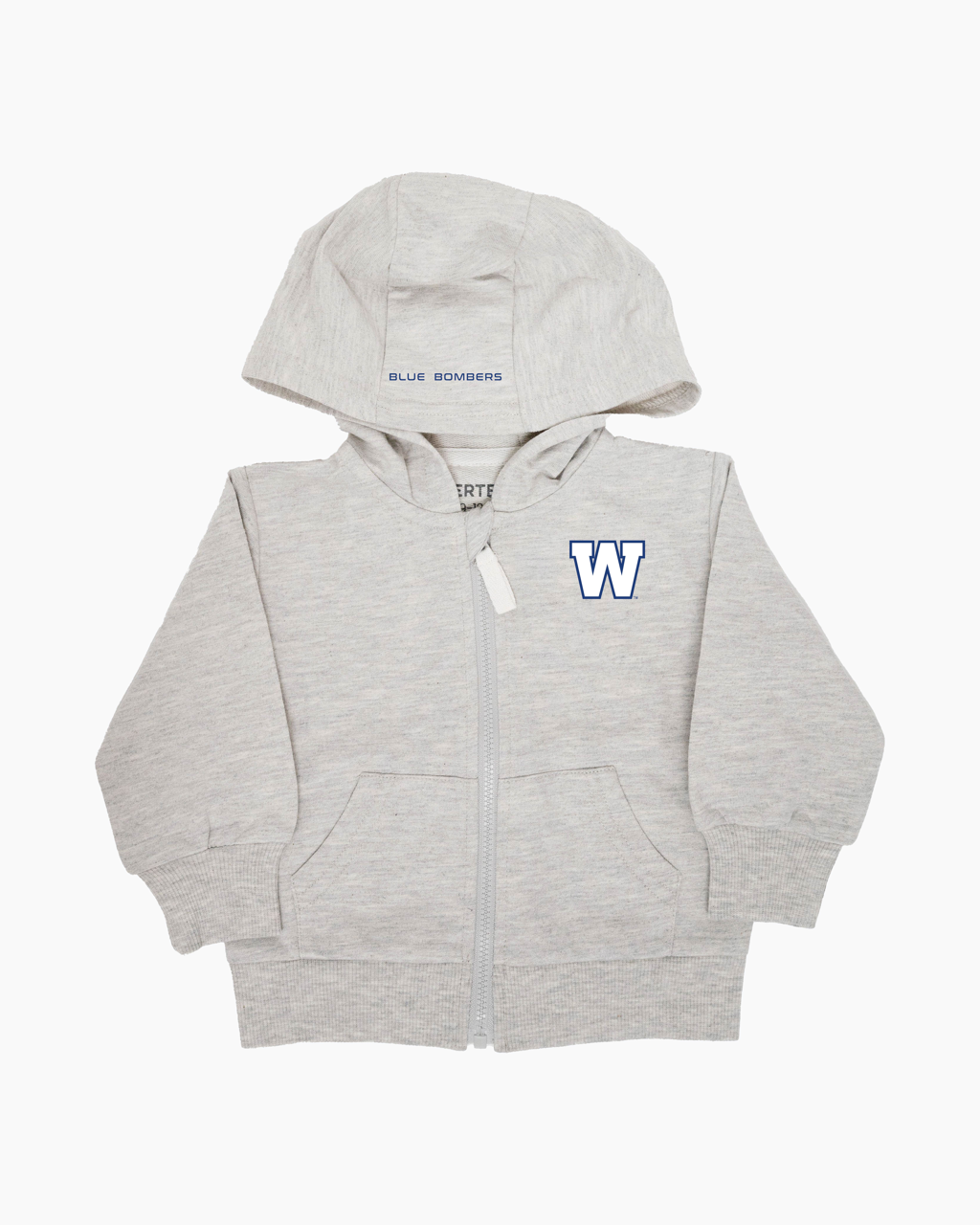 CFL Team Baby Infant French Terry Cotton Zip-Up Hoodie in Grey
