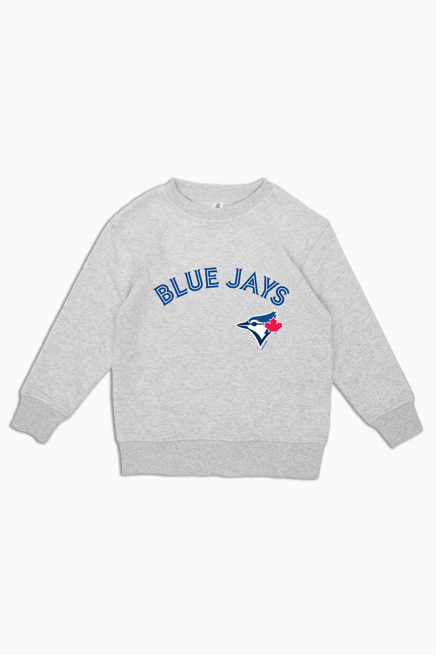 MLB Toronto Blue Jays Logo Crewneck Heather Grey Sweatshirt for Kids, Youth Pullover | Licensed Fan Apparel for Junior Boys, Girls