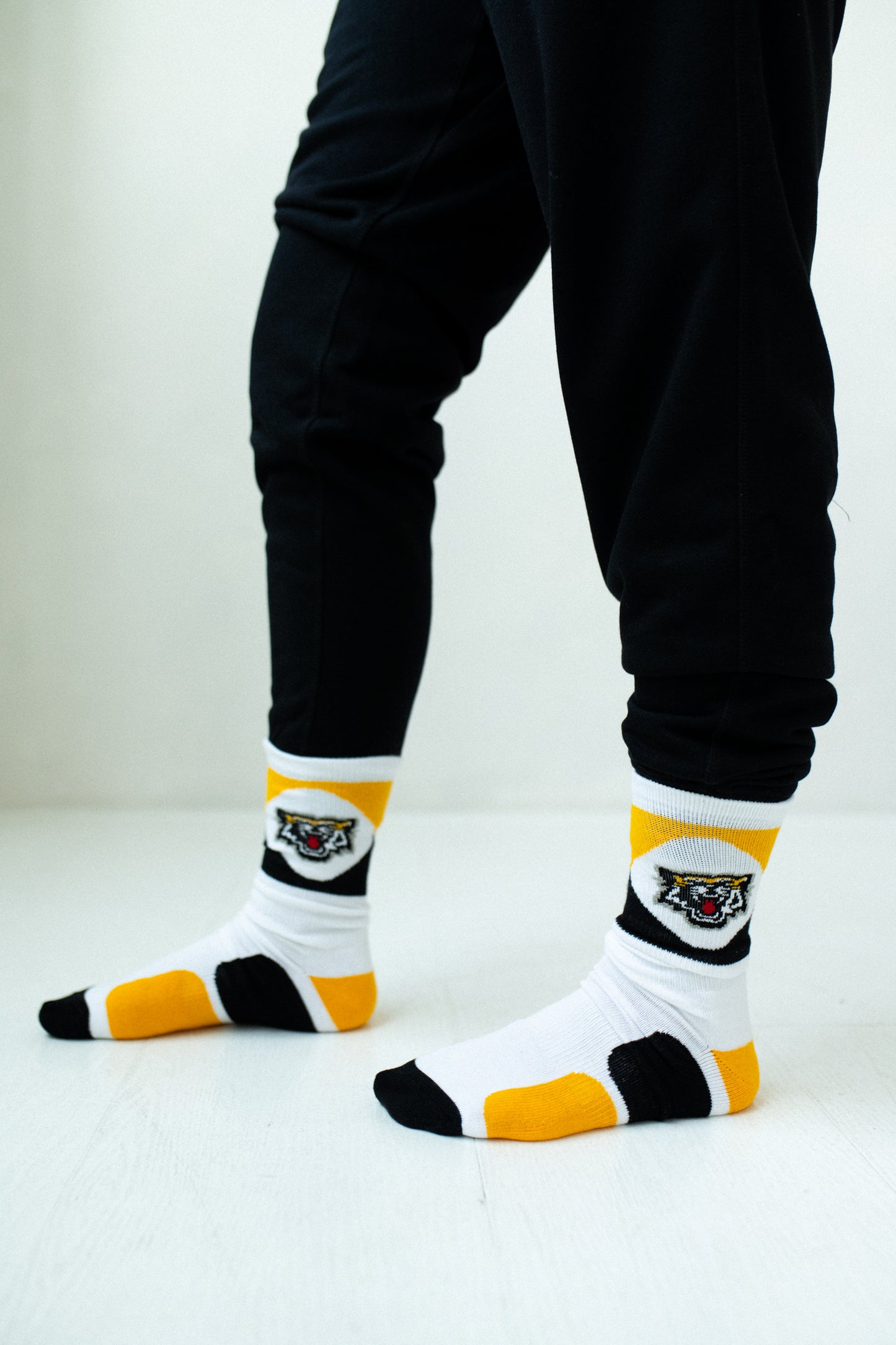 CFL Hamilton Tiger-Cats Men's 3-Pack Cotton Crew Socks With Cushioned Sole