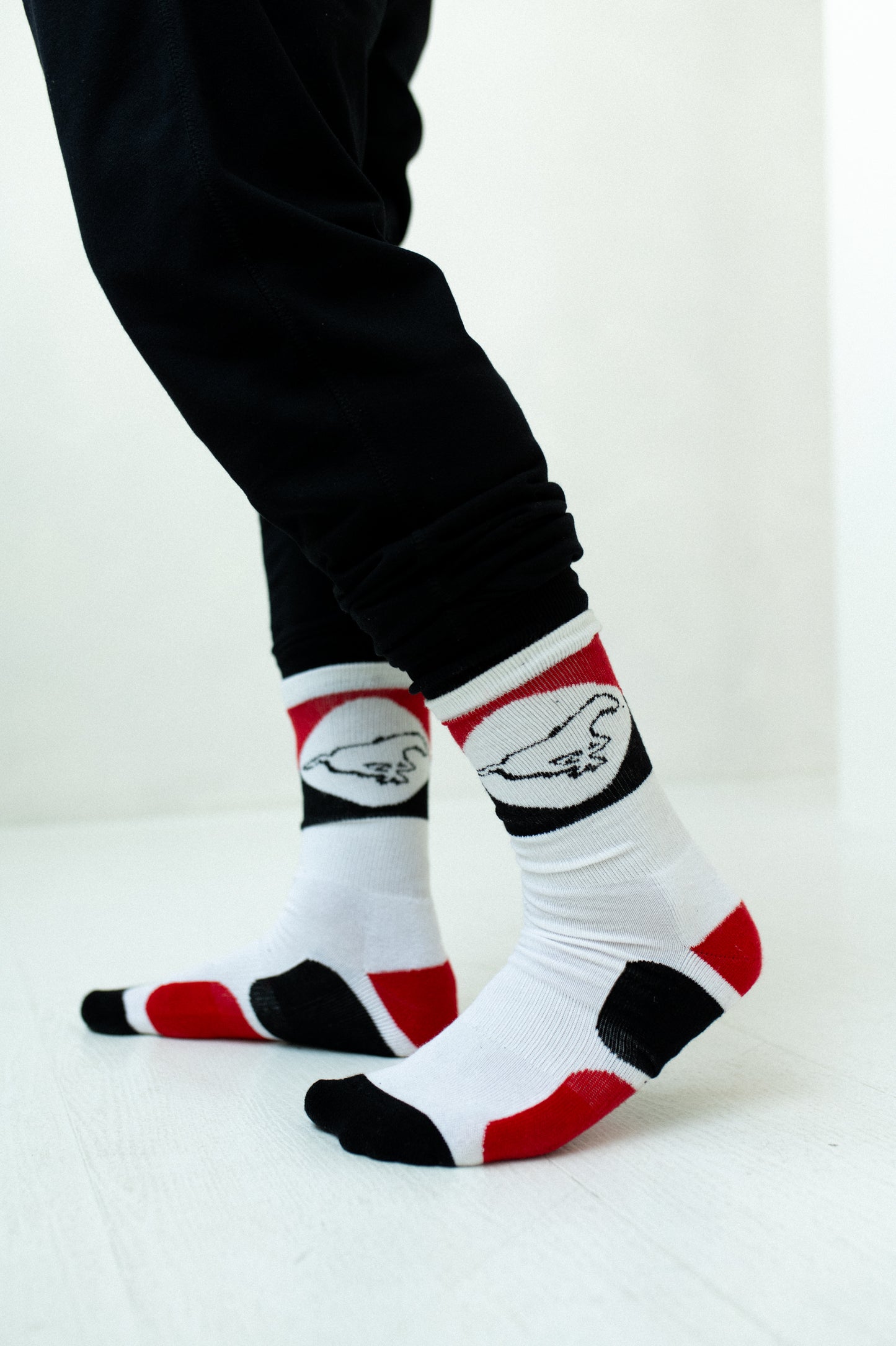 CFL Calgary Stampeders Men's 3-Pack Cotton Crew Socks With Cushioned Sole