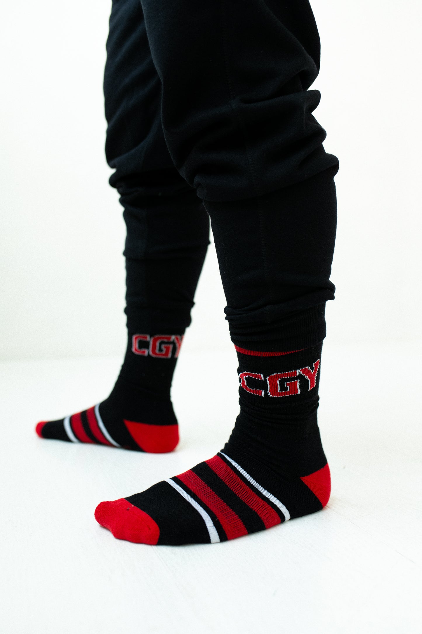 CFL Calgary Stampeders Men's 3-Pack Cotton Crew Socks With Cushioned Sole