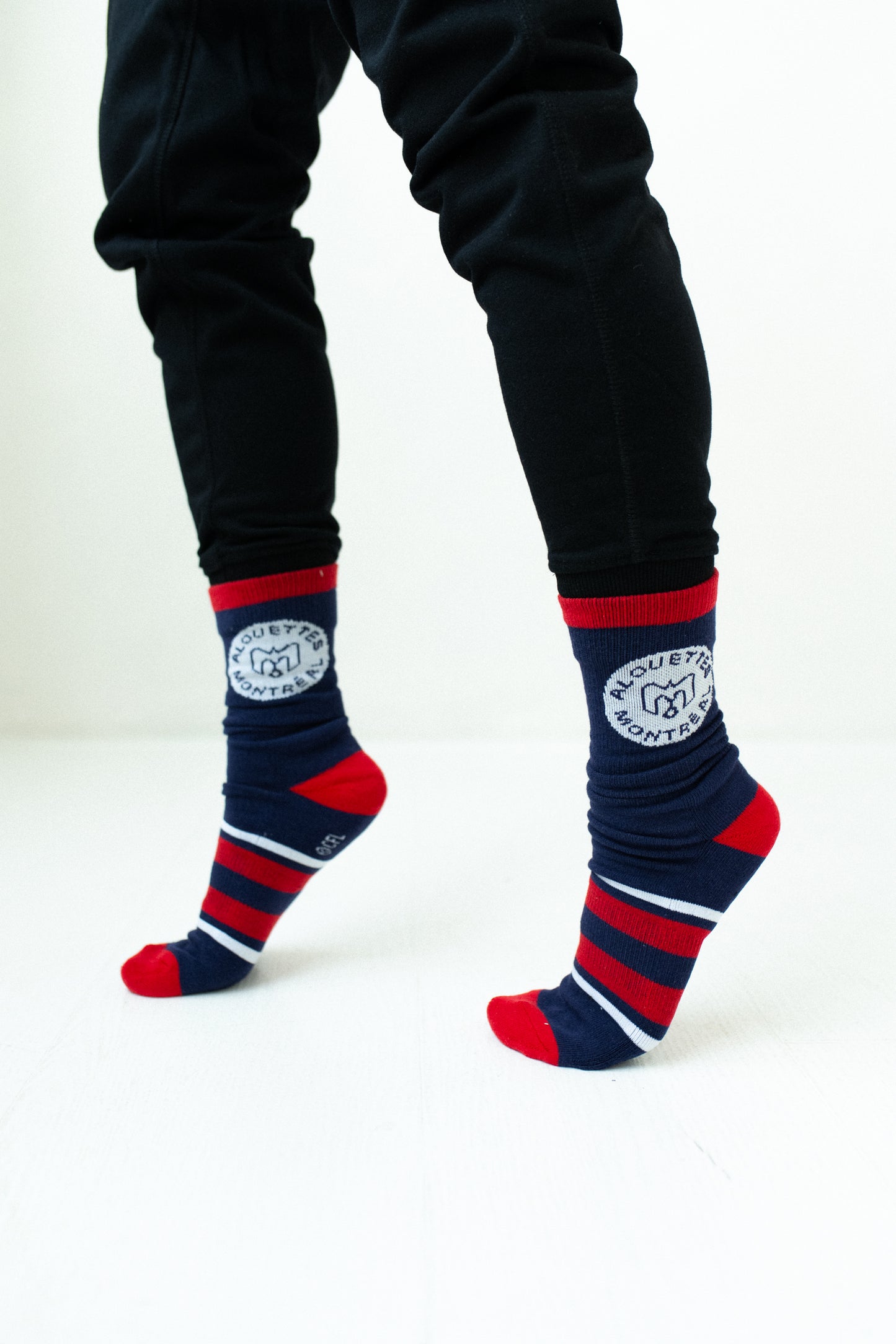 CFL Montreal Alouettes Men's 3-Pack Cotton Crew Socks With Cushioned Sole
