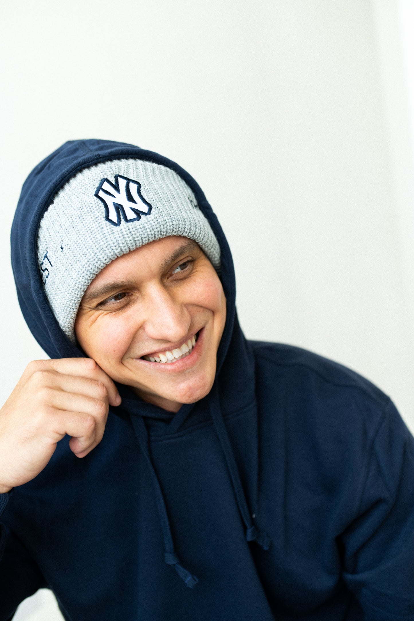 Adult MLB New York Yankees Ribbed Cuff Beanie with Embroidered Logo