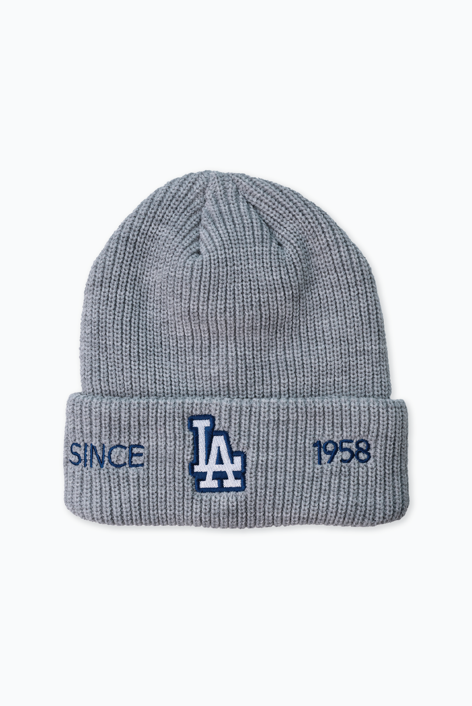 Adult MLB Los Angeles Dodgers Ribbed Cuff Beanie with Embroidered Logo