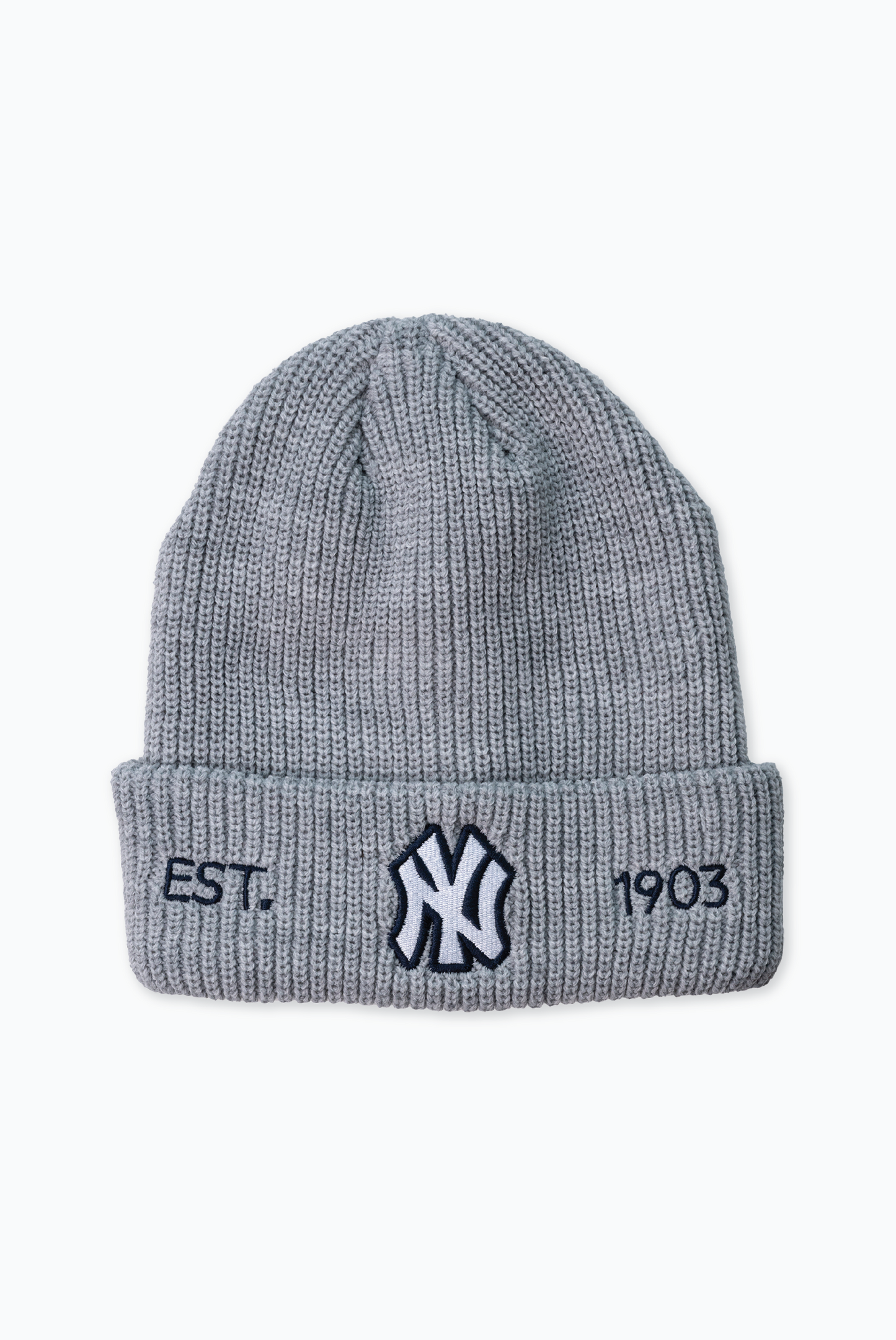 Adult MLB New York Yankees Ribbed Cuff Beanie with Embroidered Logo