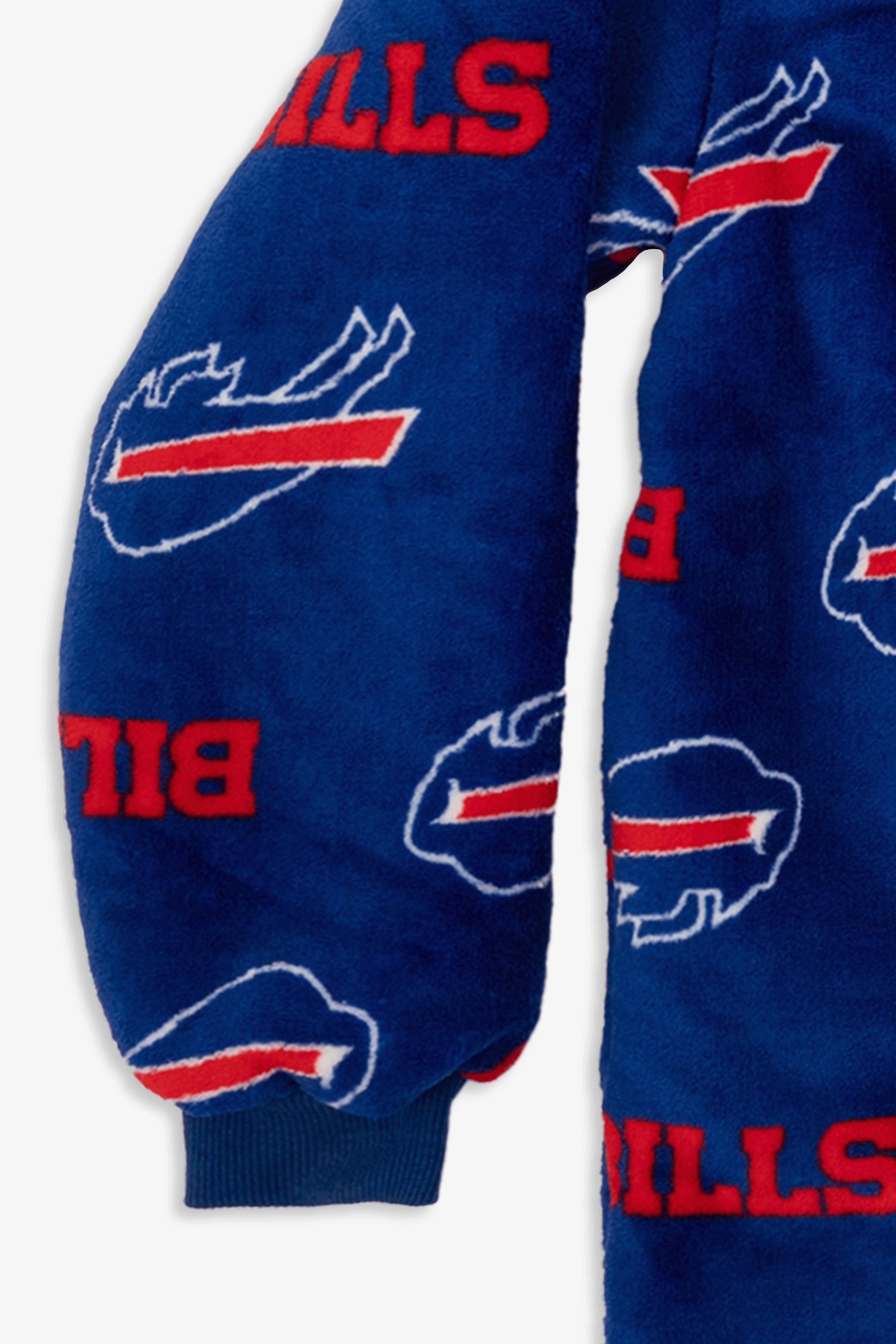 NFL Youth Buffalo Bills Coral Fleece Blanket Hoodie, Oversized Kids Wearable Blanket, Sherpa Lined, S/M-L/XL