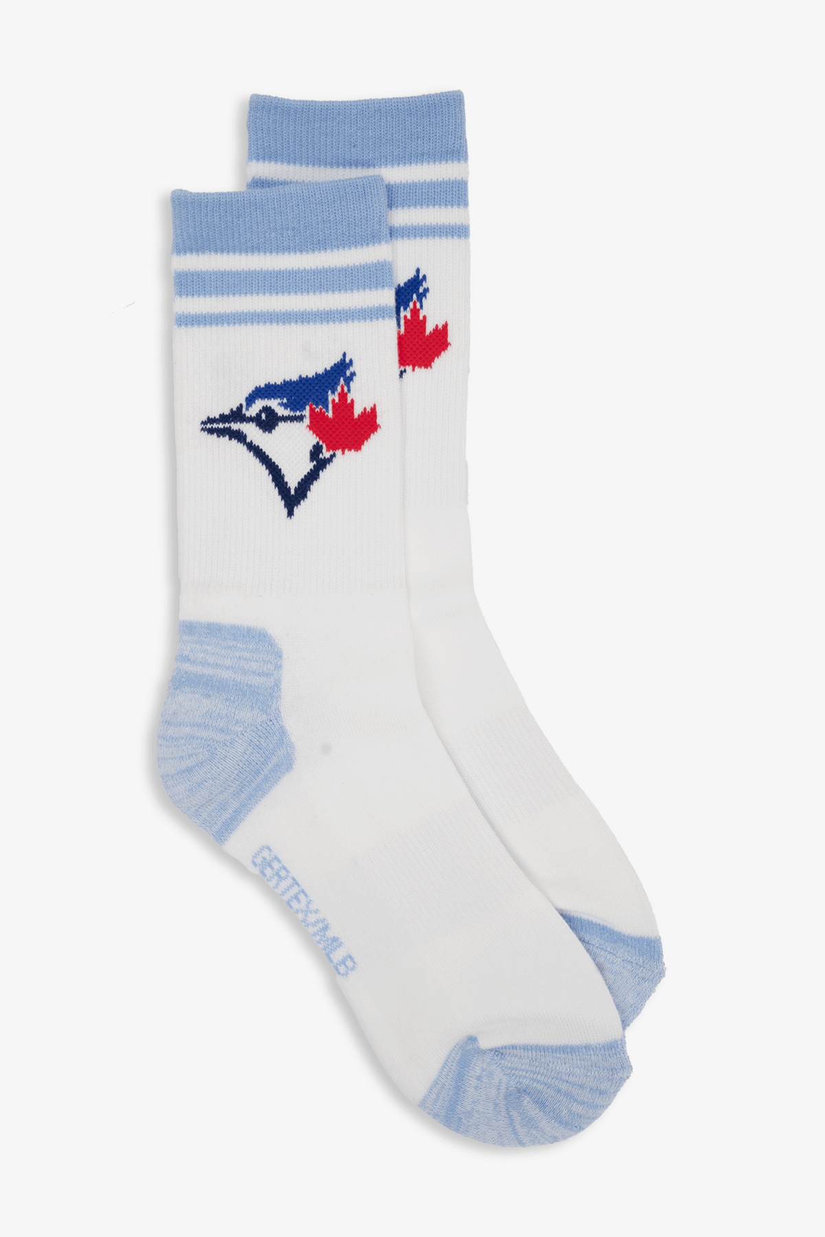 Toronto Blue Jays Kids Athletic Crew Socks 3-Pack, Cushioned MLB Baseball Socks, Child to Youth Size