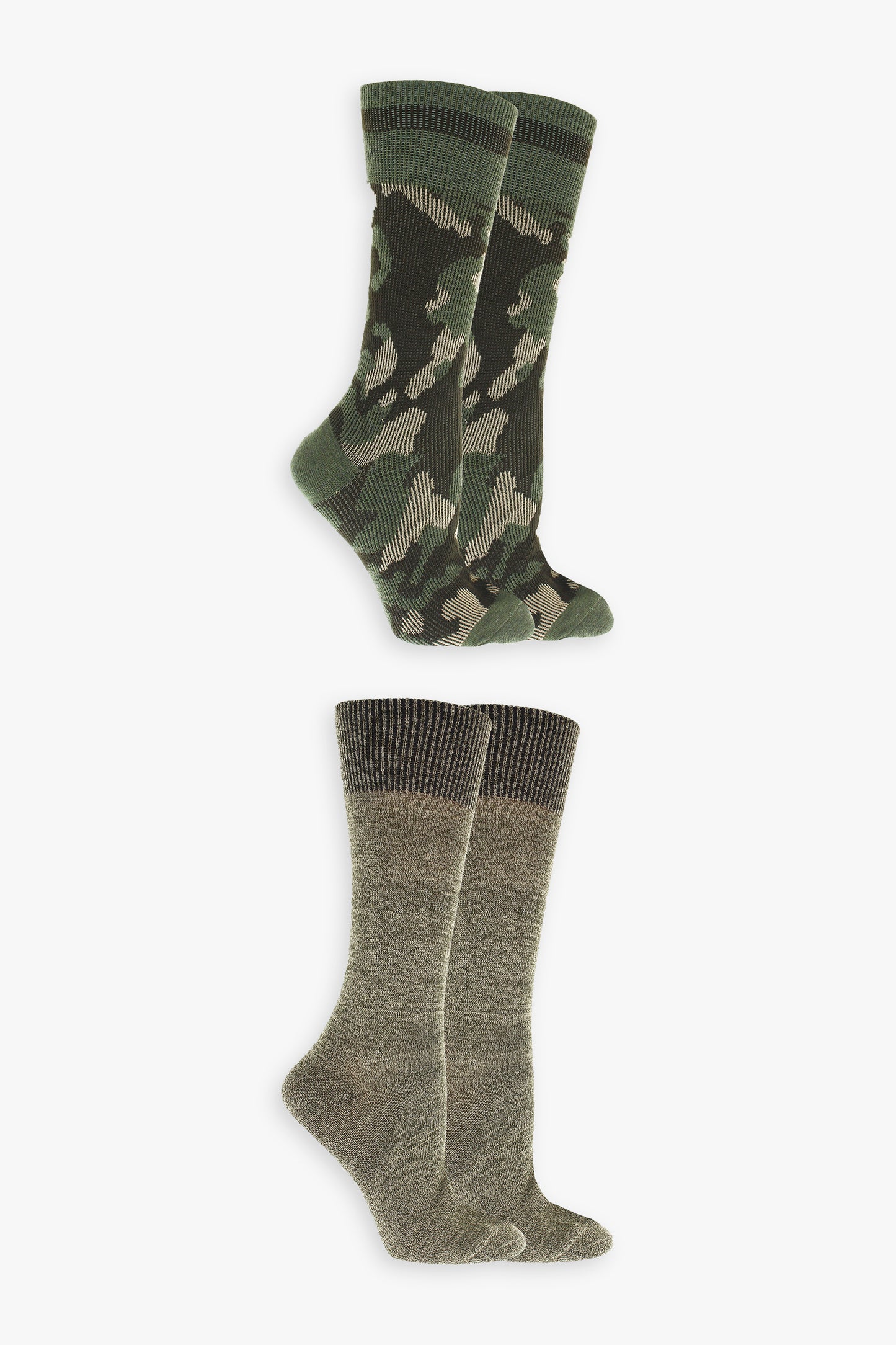 Great Northern Ladies 2 Pack Camouflage Boot Socks