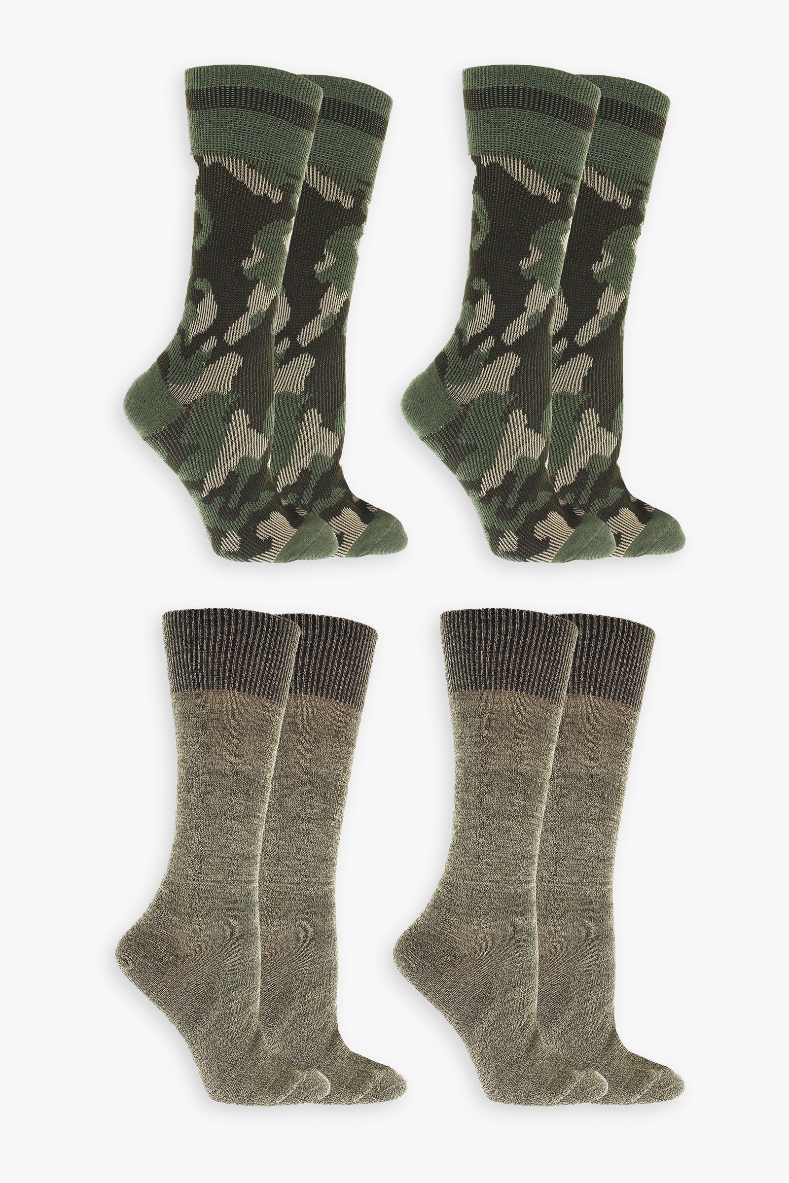 Great Northern Ladies 2 Pack Camouflage Boot Socks