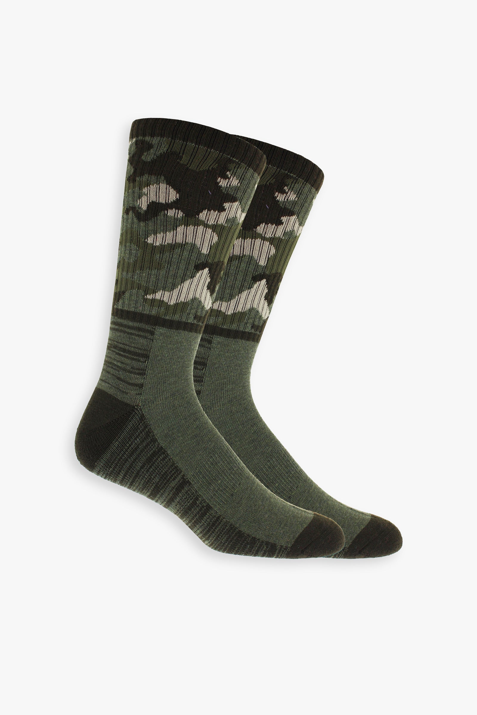 Great Northern Men's Camouflage Half Terry Sport Crew Socks