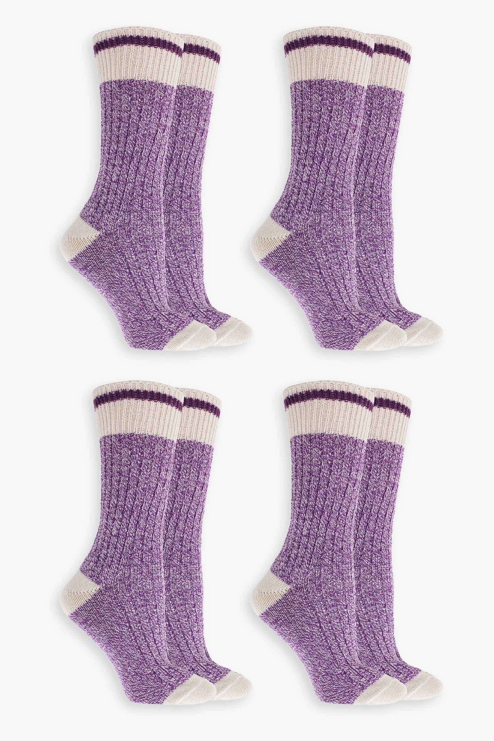 Great Northern Purple Ladies Multipack Boot Socks