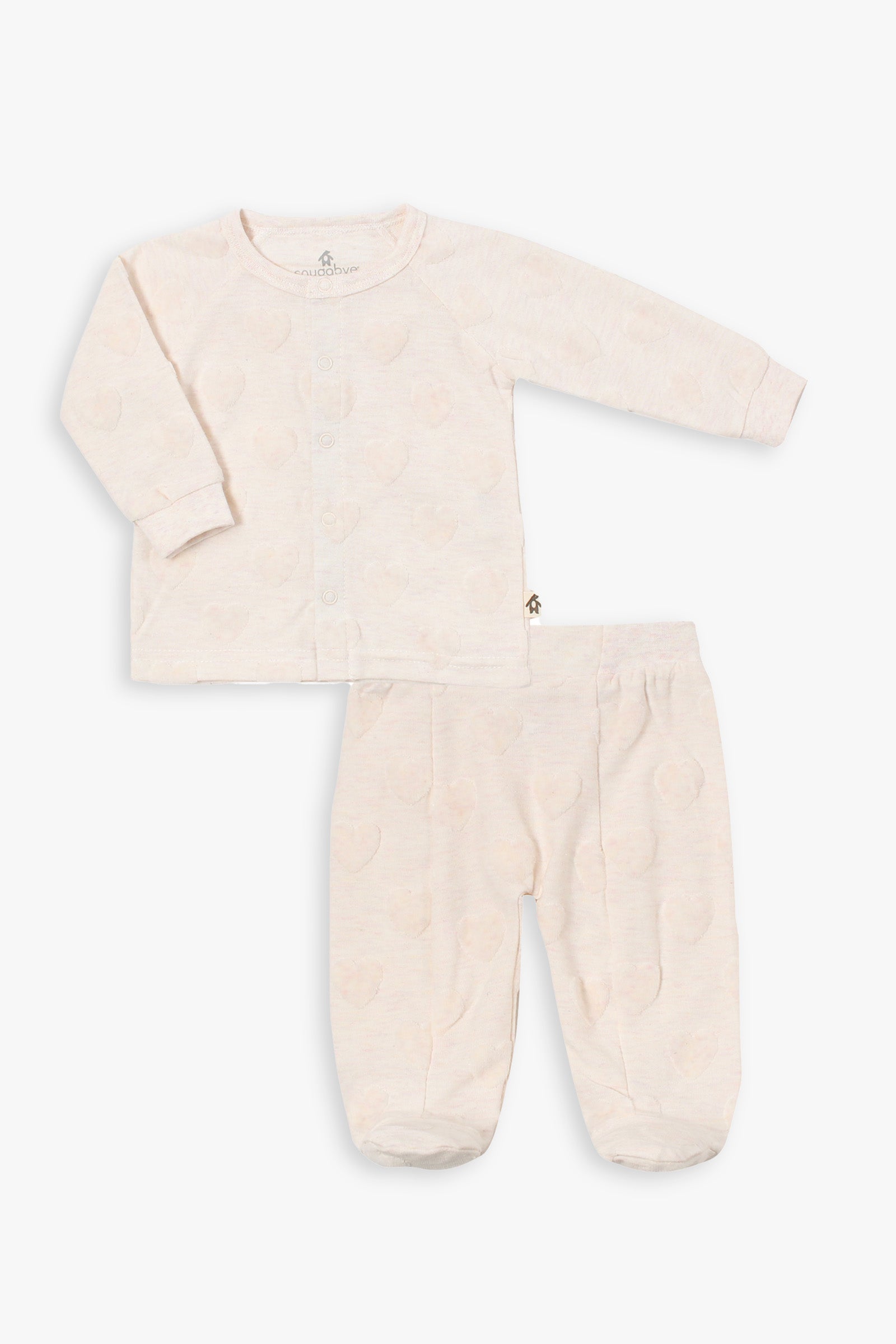 Snugabye Dream 2-Piece Velour Set - Pink Hearts