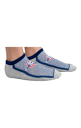 Gertex MLB Toronto Blue Jays Men's 3-Pack No Show Sport Athletic Socks | Sock Size 10-13, Shoe Size 7-12