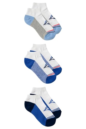 Gertex MLB Toronto Blue Jays Youth Kids Boys 3-Pack Athletic Sport Half Terry Cotton No Show Socks