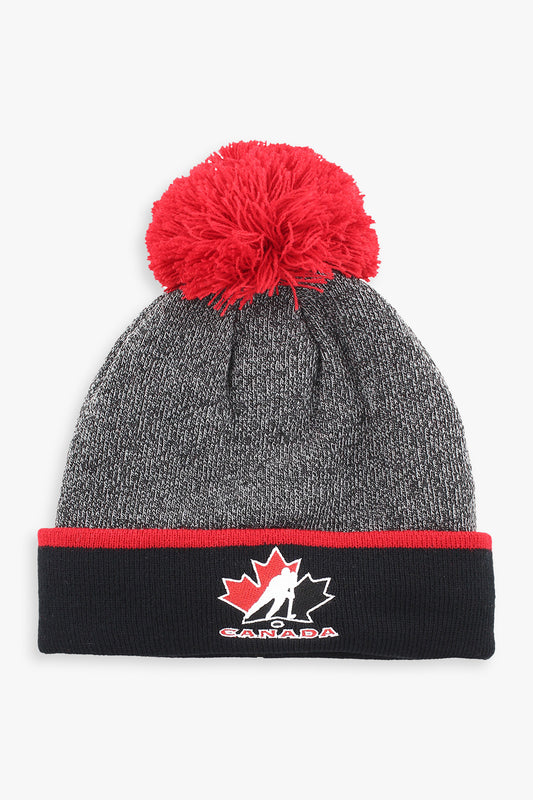 Hockey Canada Adult Faux Shearling Lined Pom Toque