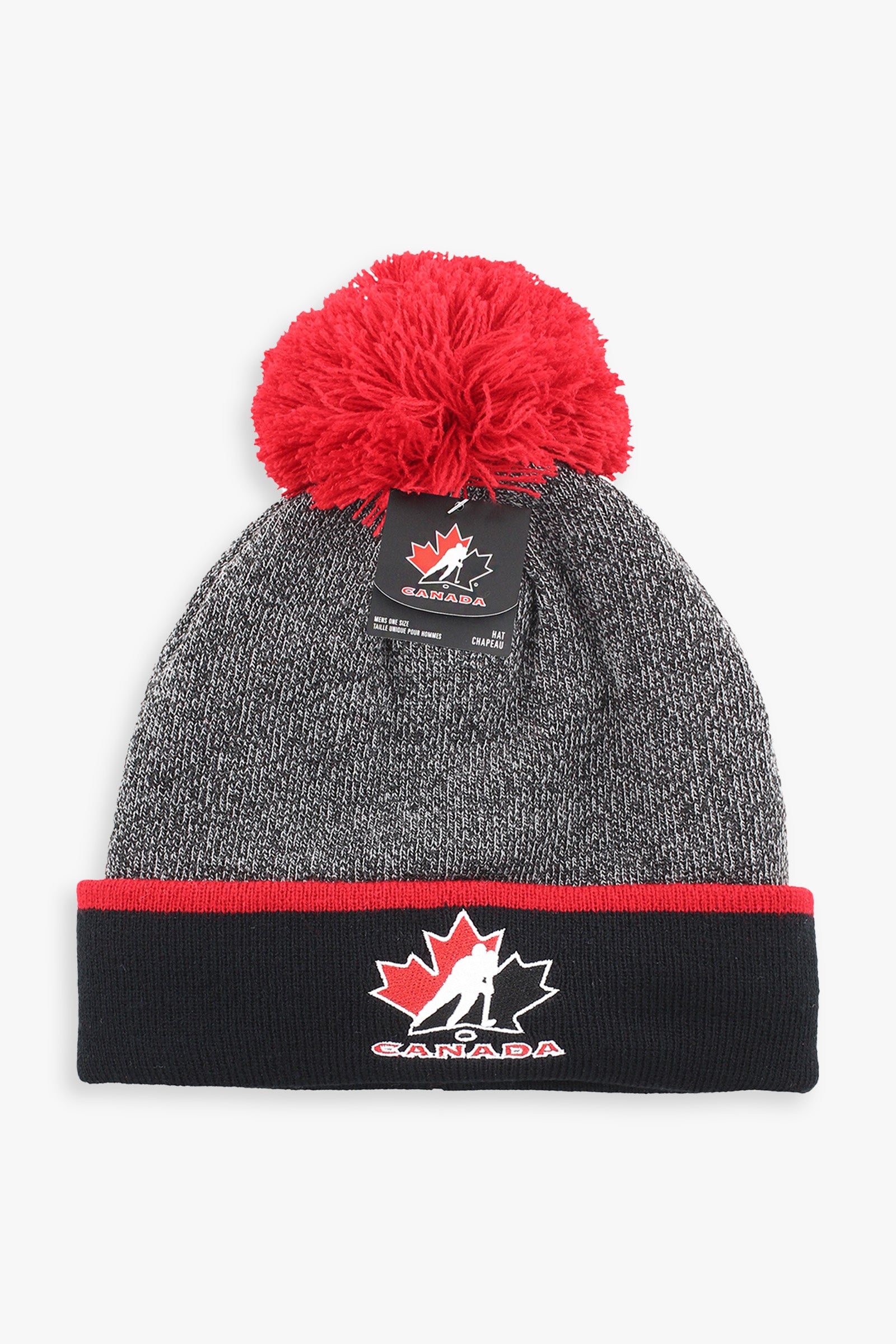 Gertex Hockey Canada Adult Faux Shearling Lined Pom Toque