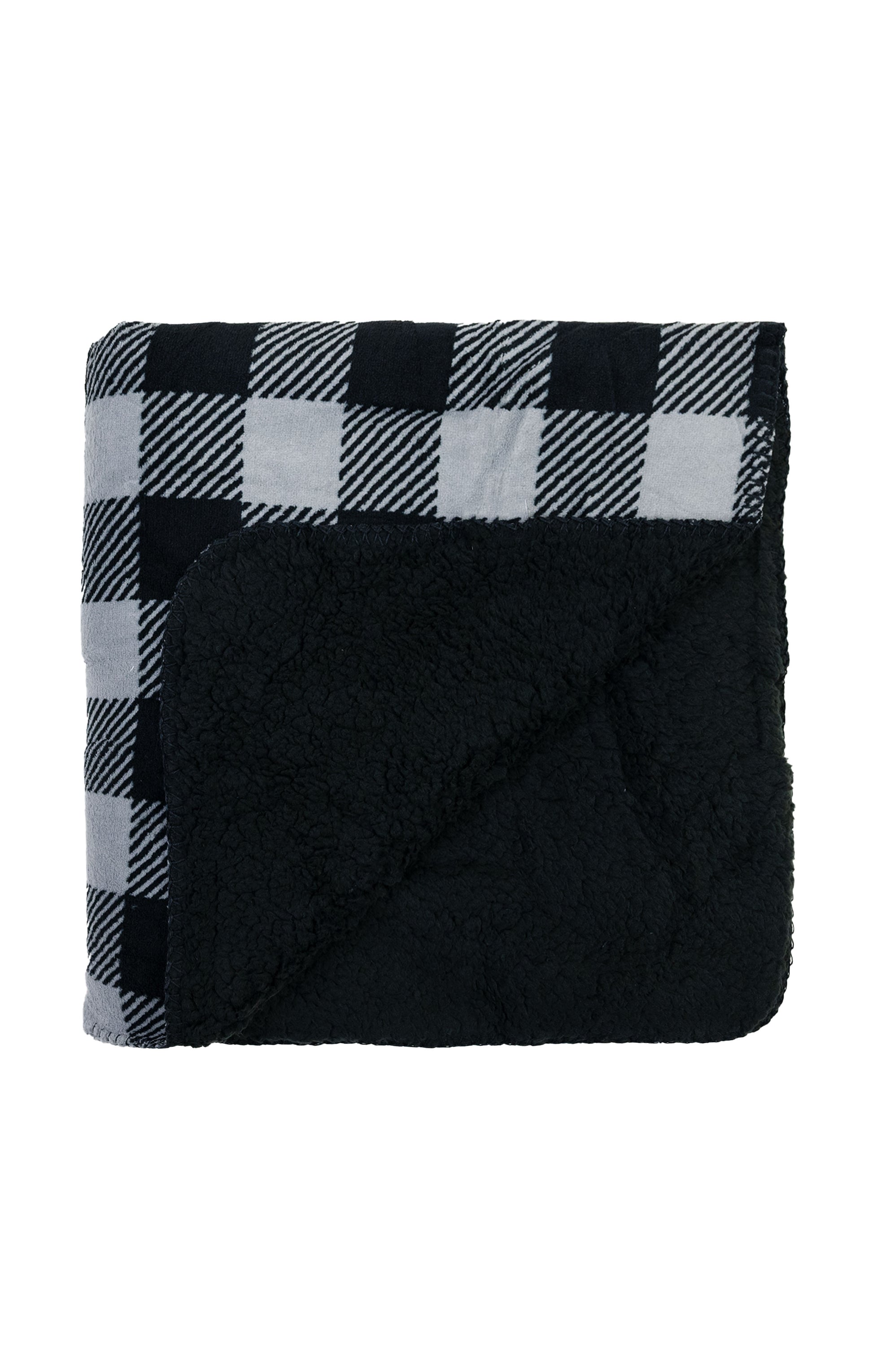 Great Northern Plaid Faux Shearling Throw - 120X150 Cm
