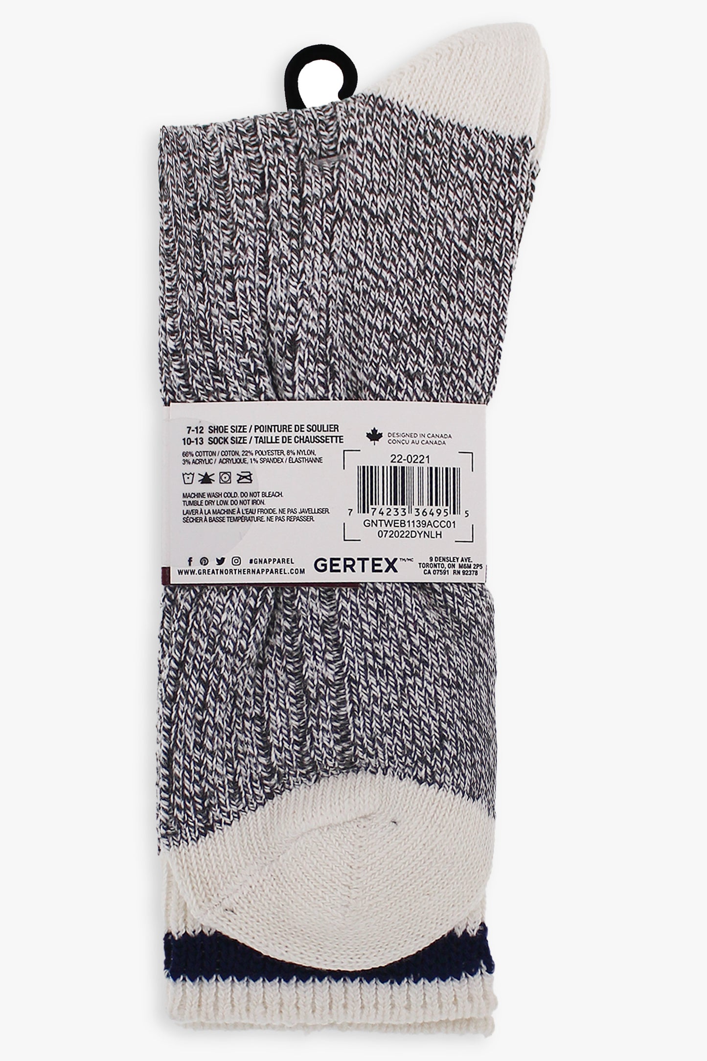 Great Northern Men's Grey & Navy Winter Boot Socks