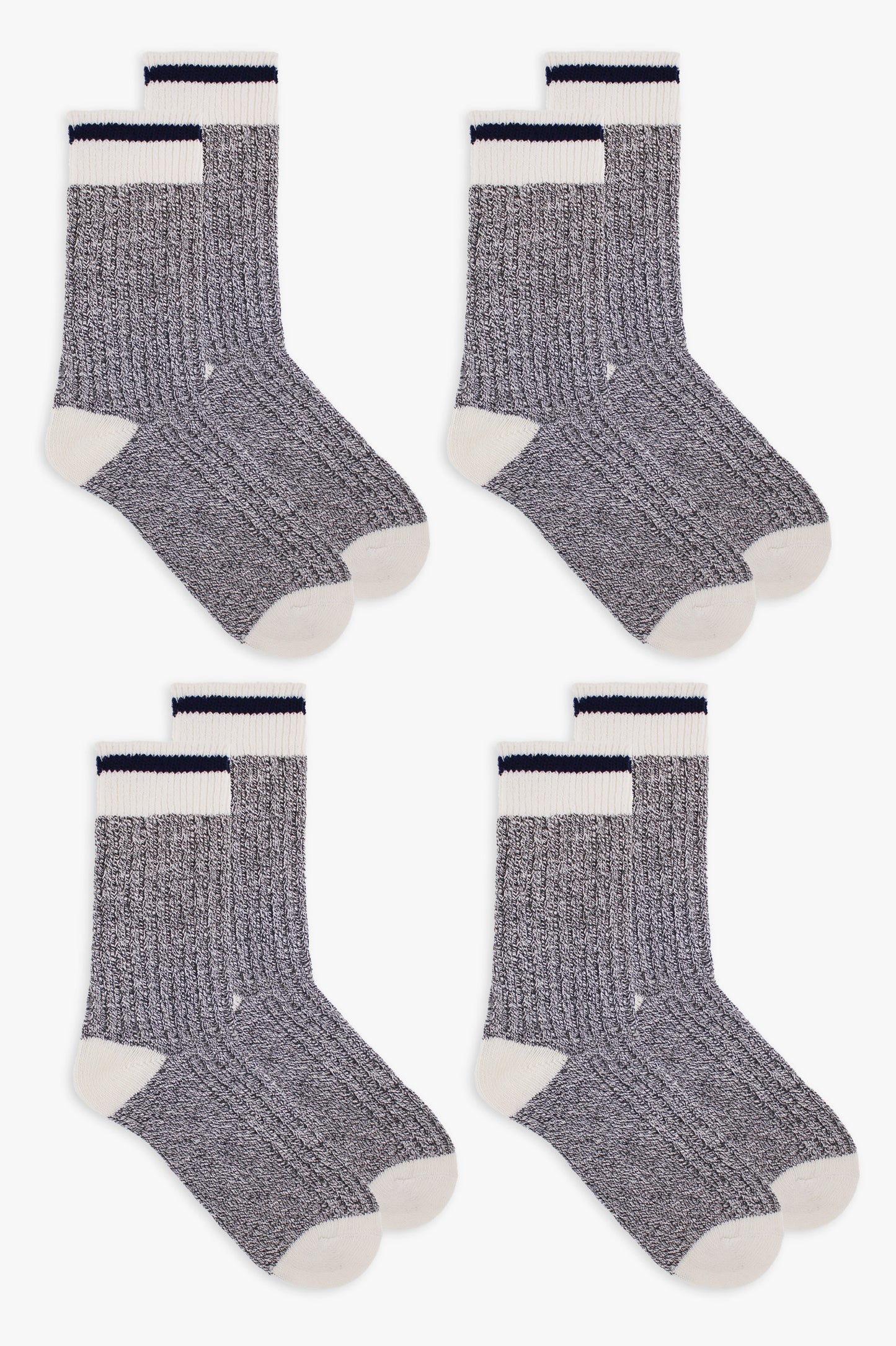 Great Northern Men's Grey & Navy Winter Boot Socks