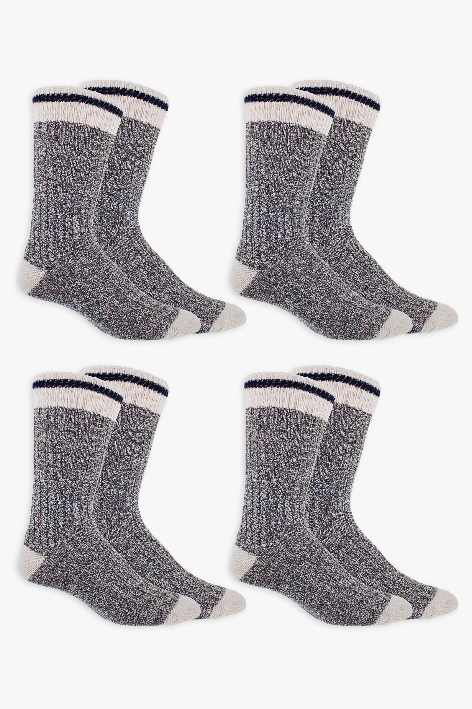 Great Northern Men's Grey & Navy Winter Boot Socks