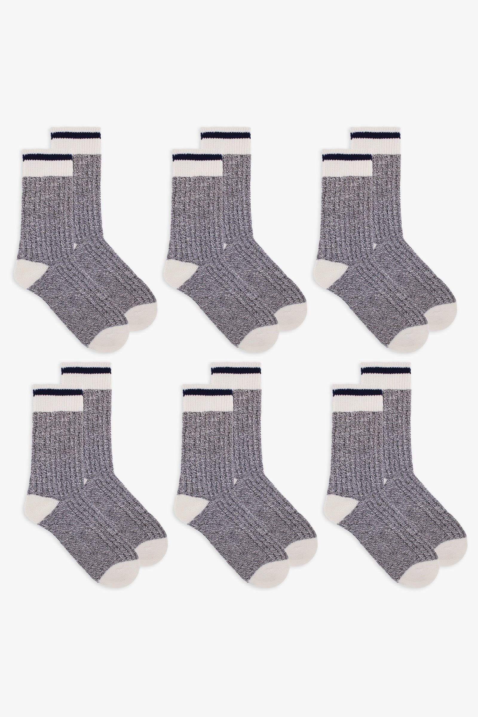 Great Northern Men's Grey & Navy Winter Boot Socks