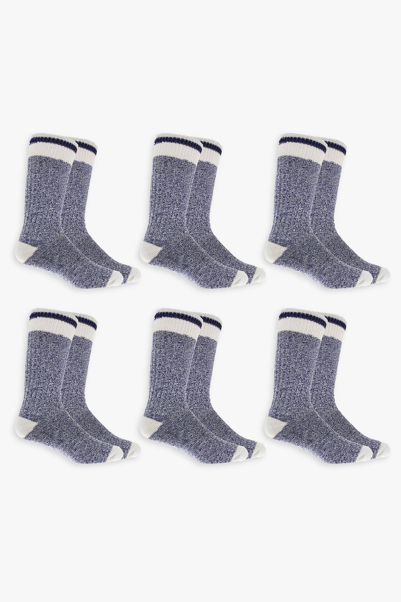 Marled Blue Ladies Boot Socks