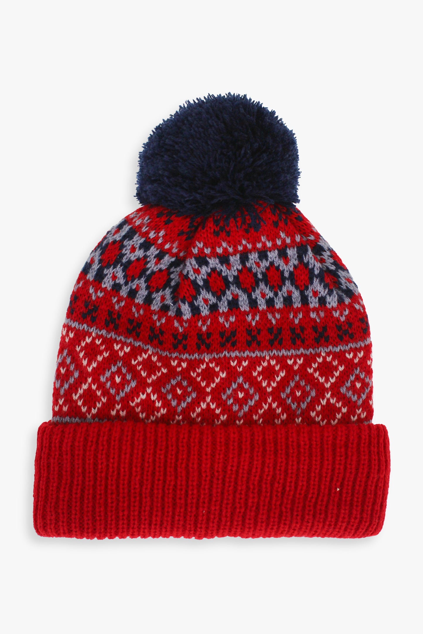 Boys Fairisle Toque With Pom