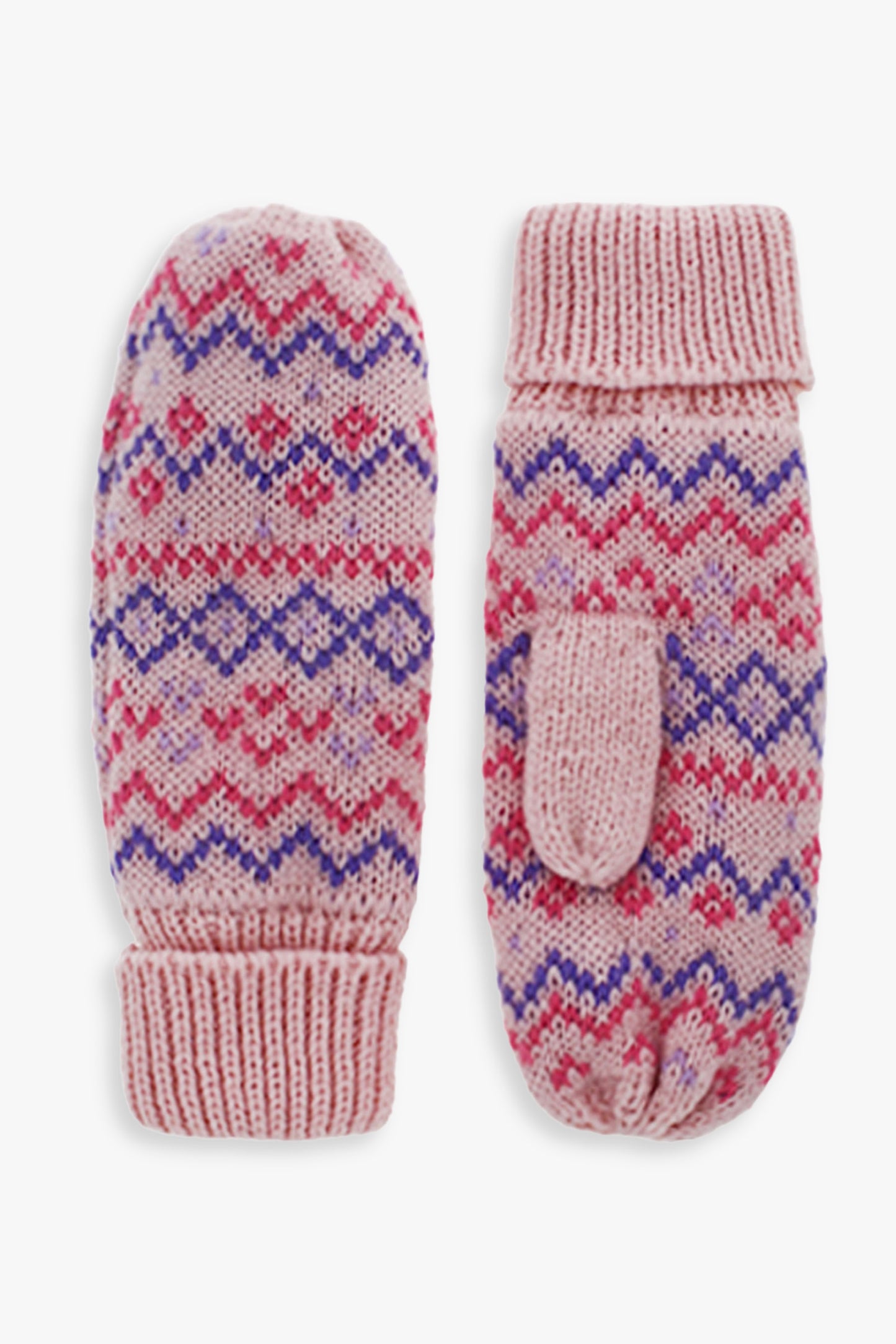 Kids Girls Fairisle Mittens