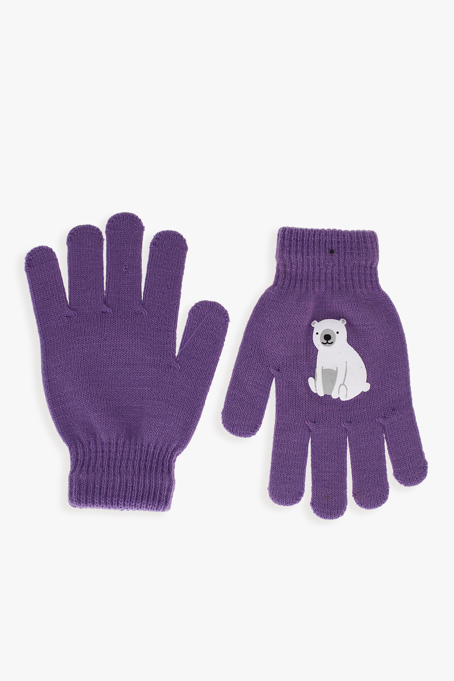 D&Co 3pk Girls Knit Gloves