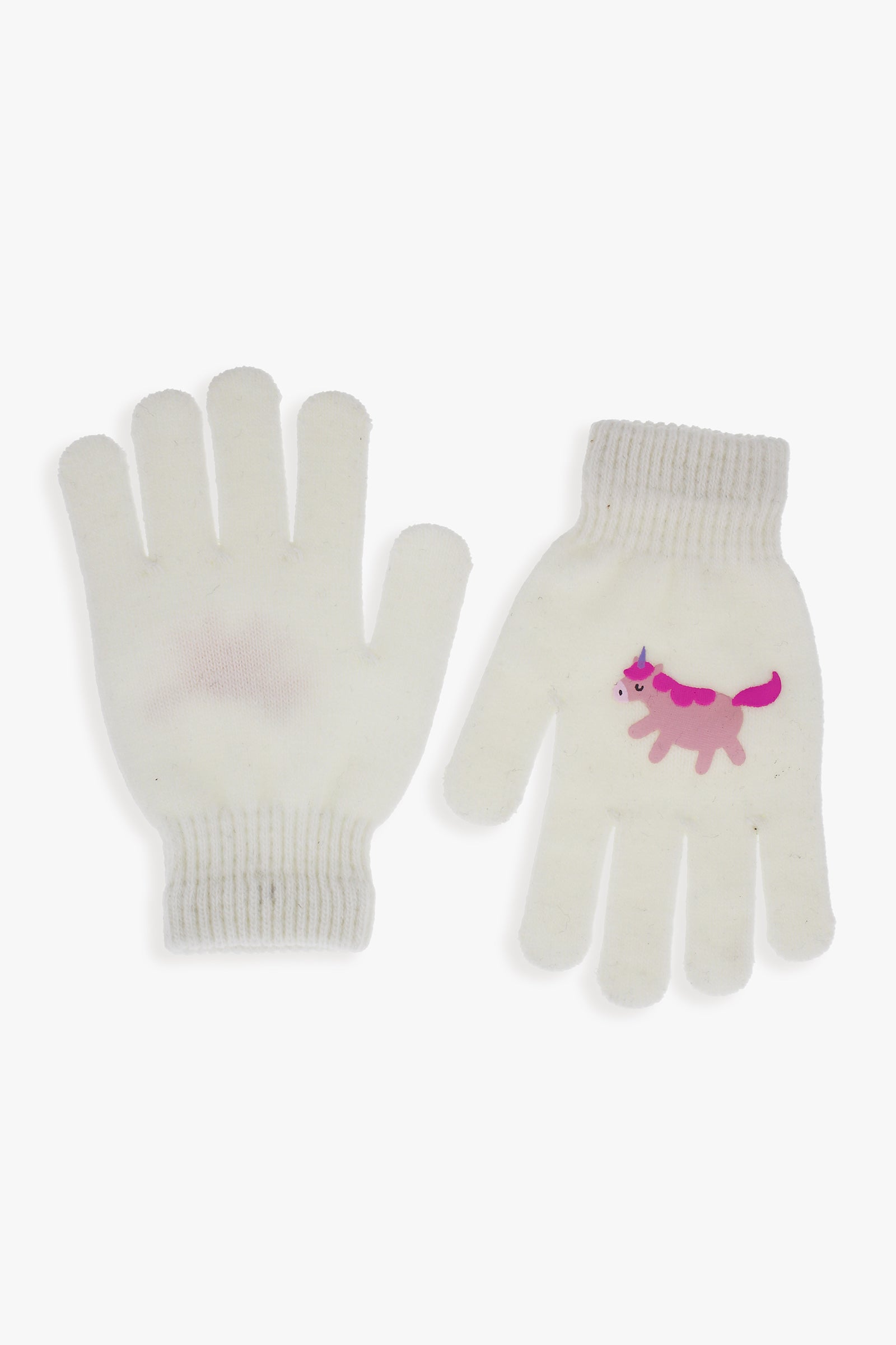 D&Co 3pk Girls Knit Gloves