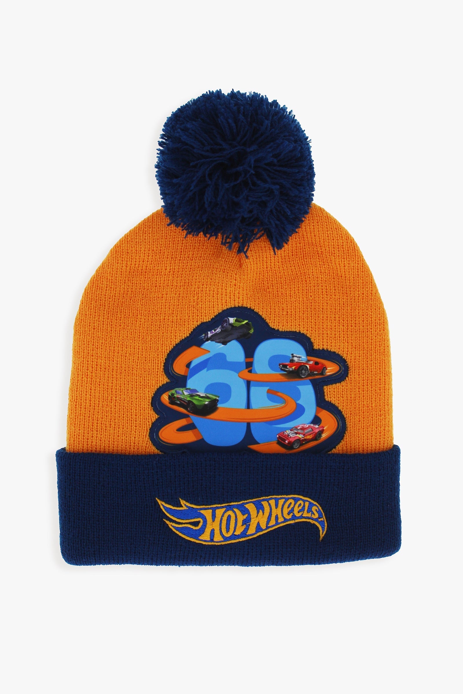 Gertex Orange Hot Wheels Youth Boys Pom-pom Winter Toque