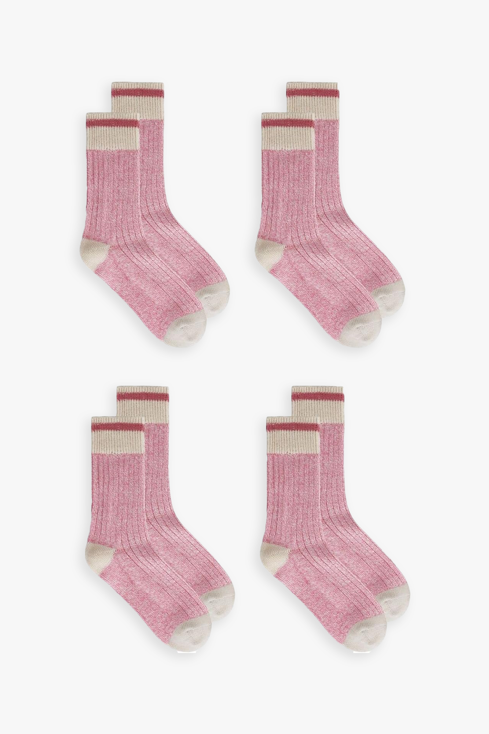 Great Northern Pink Ladies Multipack Boot Socks