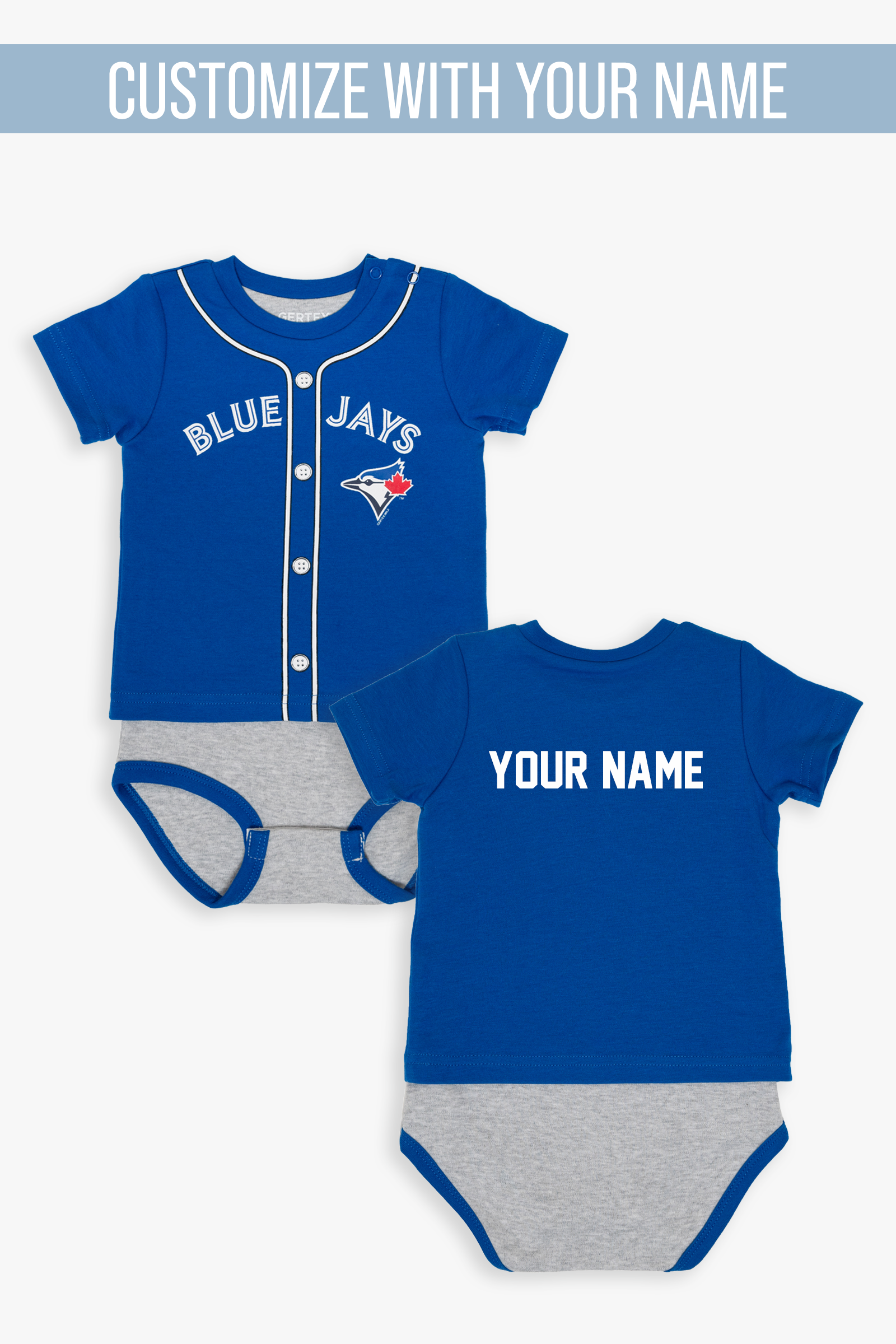 Customizable MLB Blue Jays T-Shirt Bodysuit