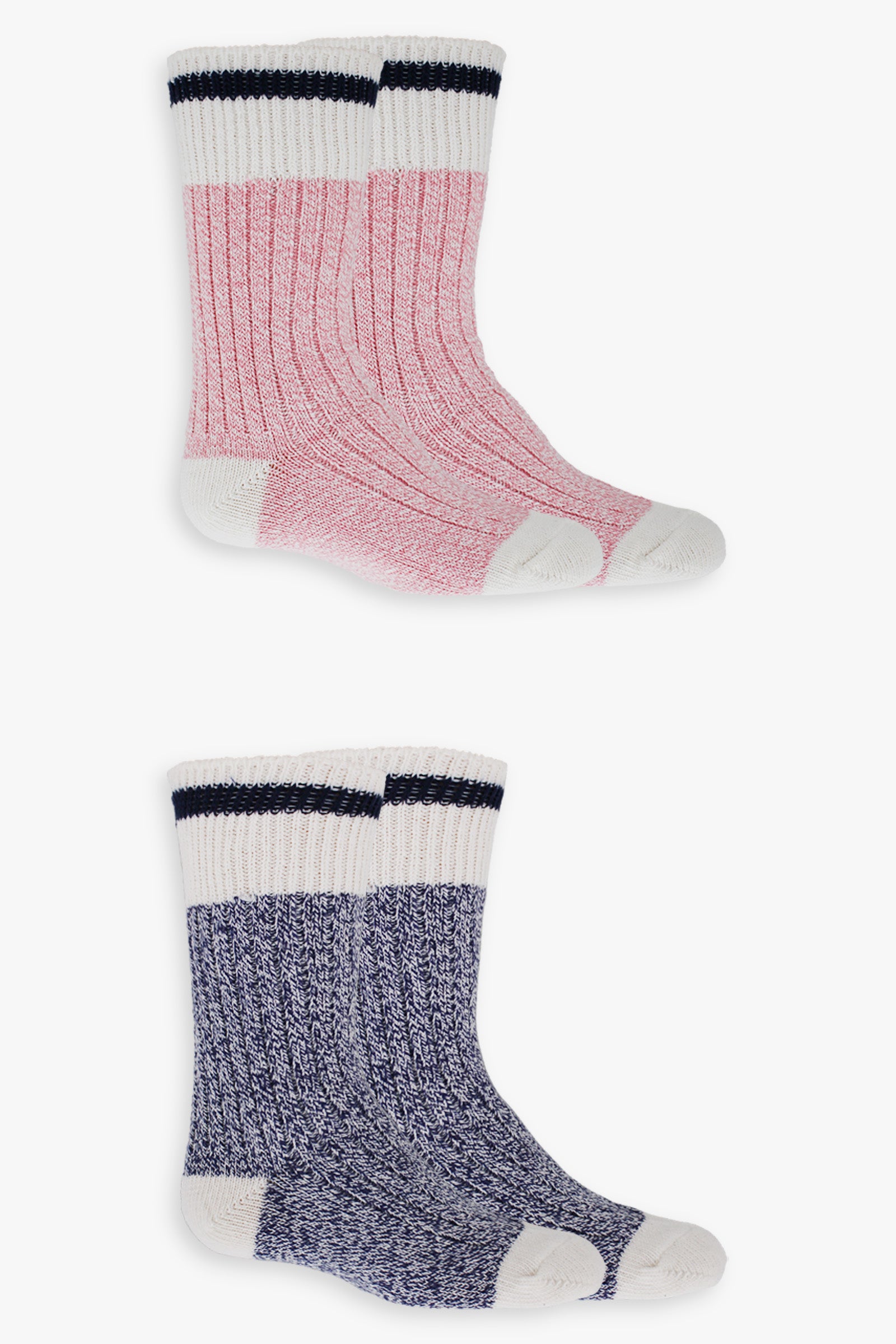 Great Northern Ribbed 2-Pack Kids Girls Boot Socks