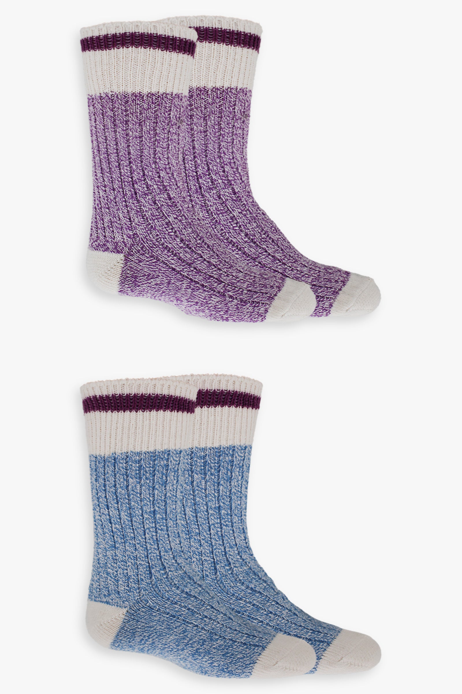 Great Northern Ribbed 2-Pack Kids Girls Boot Socks