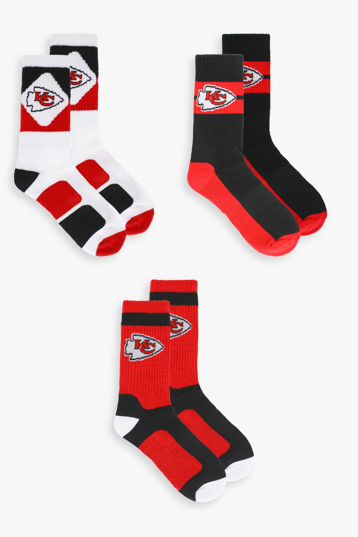 Gertex NFL Men's 3-Pack Sport Crew Fan Socks