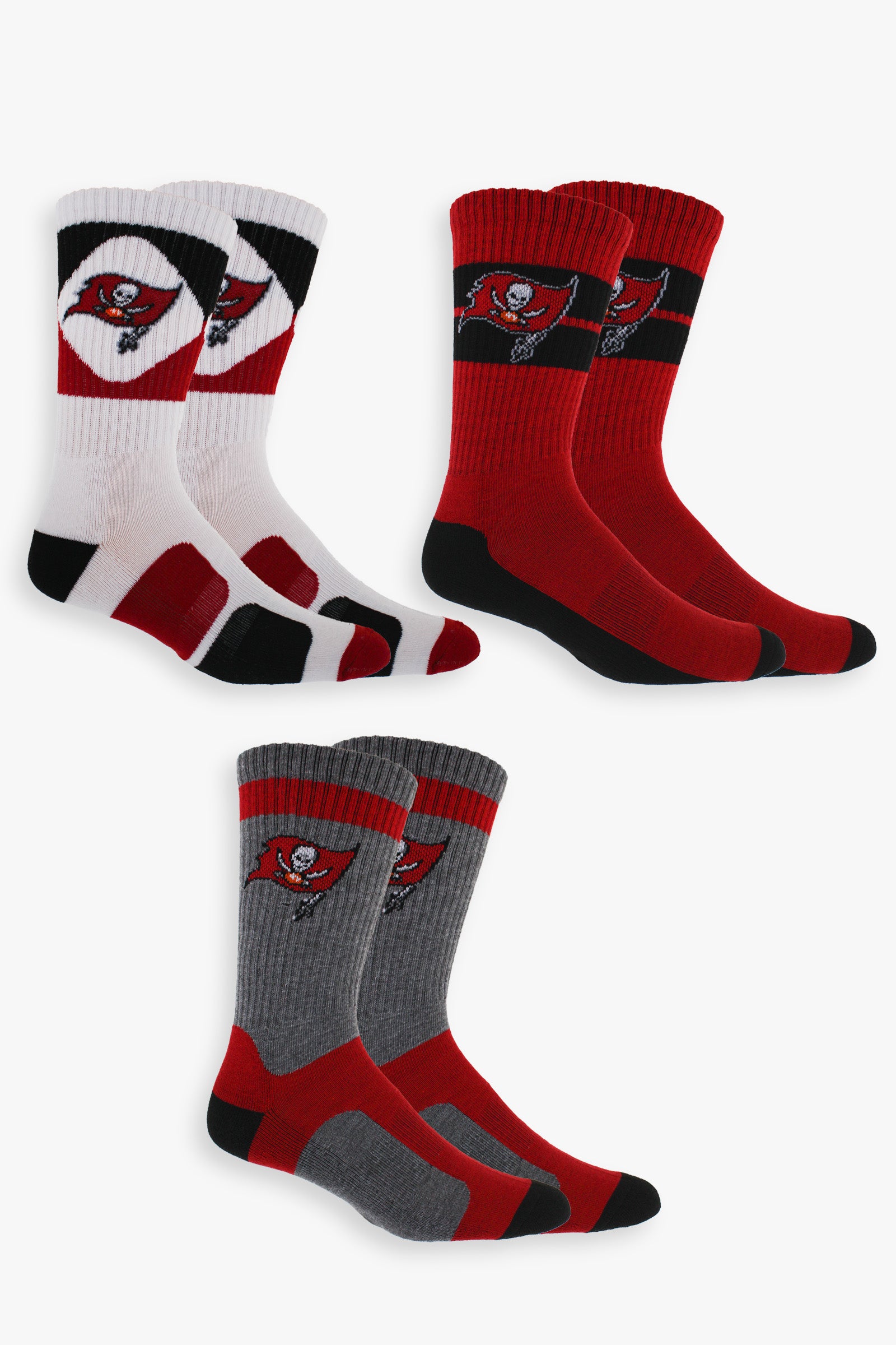 Gertex NFL Men's 3-Pack Sport Crew Fan Socks