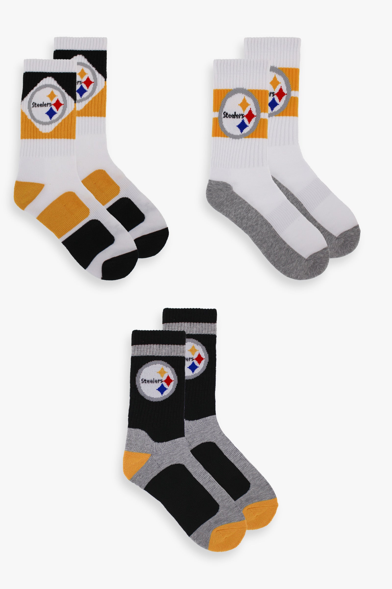 Gertex NFL Men's 3-Pack Sport Crew Fan Socks