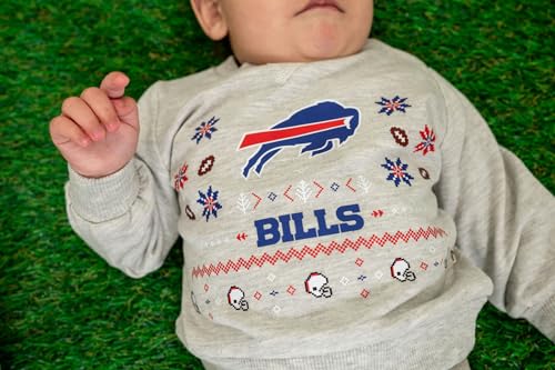 Gertex NFL Team Ugly Holiday Crewneck Sweater for Infants & Toddlers in Soft French Terry Cotton