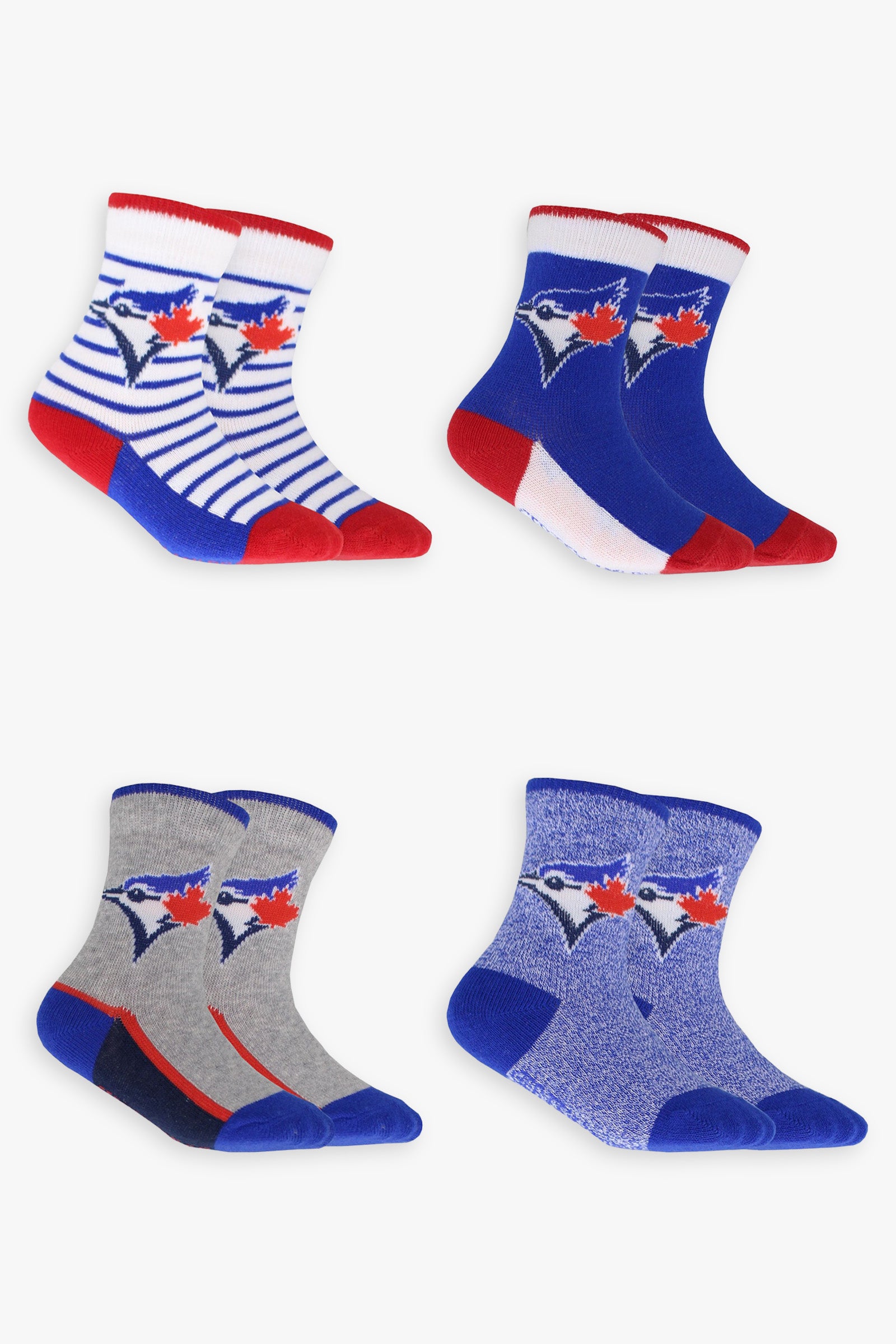 MLB Toronto Blue Jays Toddler 4-Pack Crew Socks