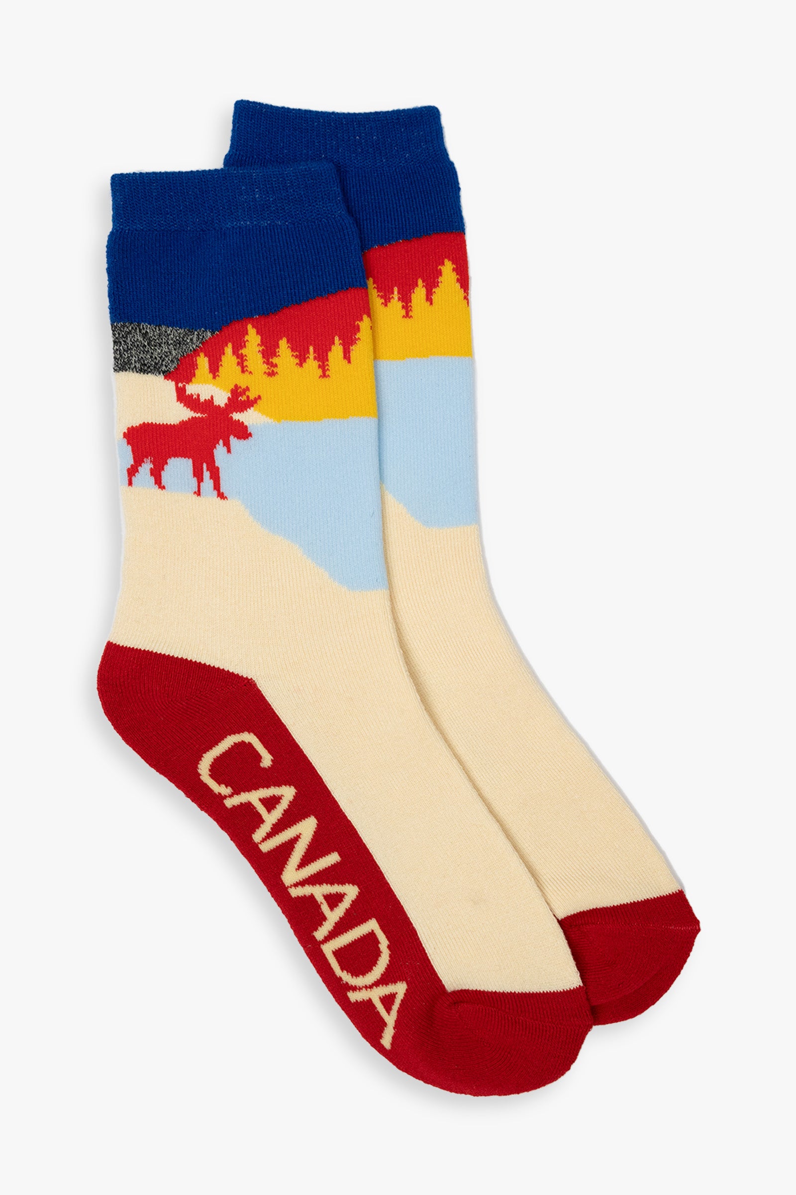 Great Northern Canada Landscape Ladies Full Terry Crew Socks