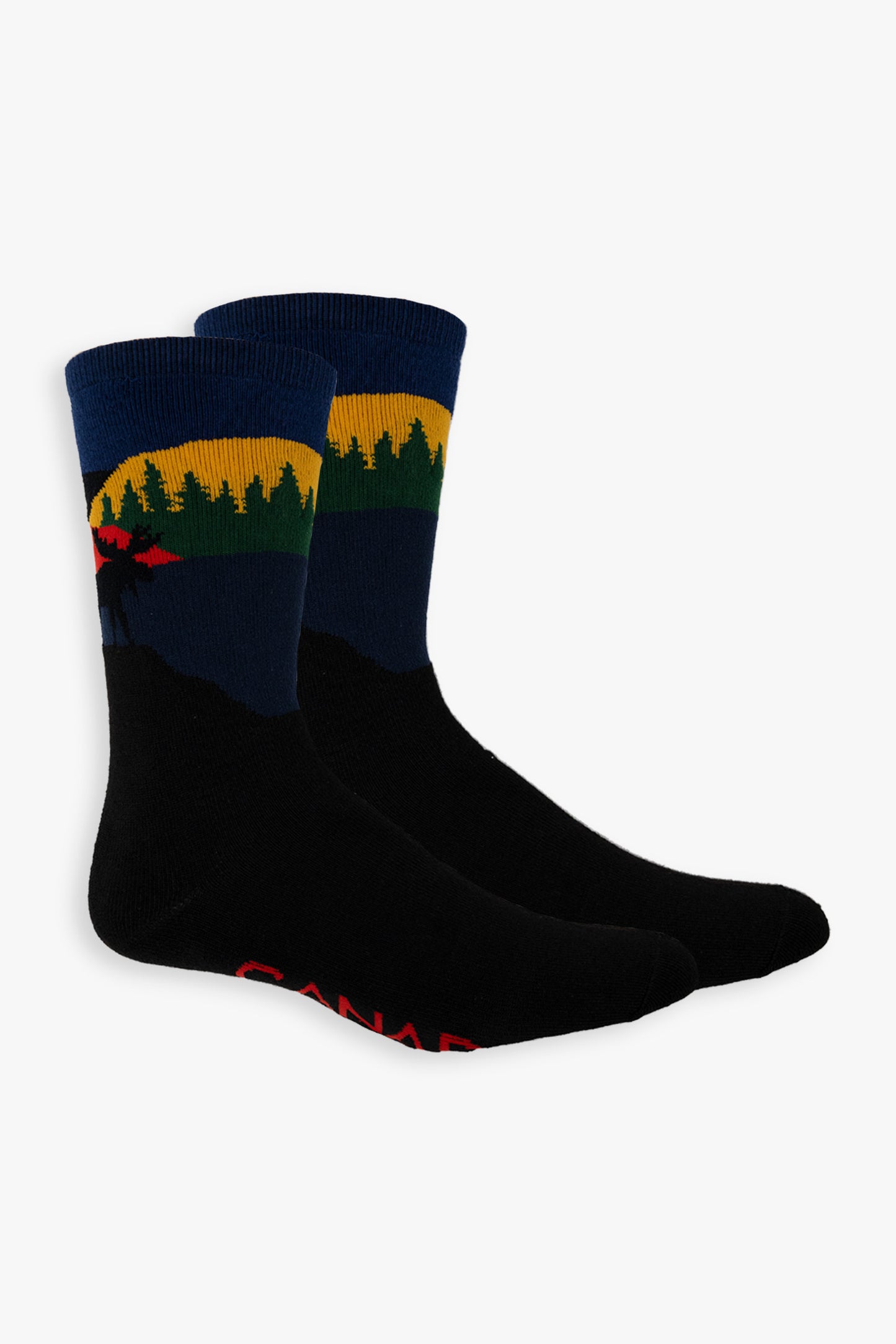 Great Northern Canada Landscape Men's Full Terry Crew Socks