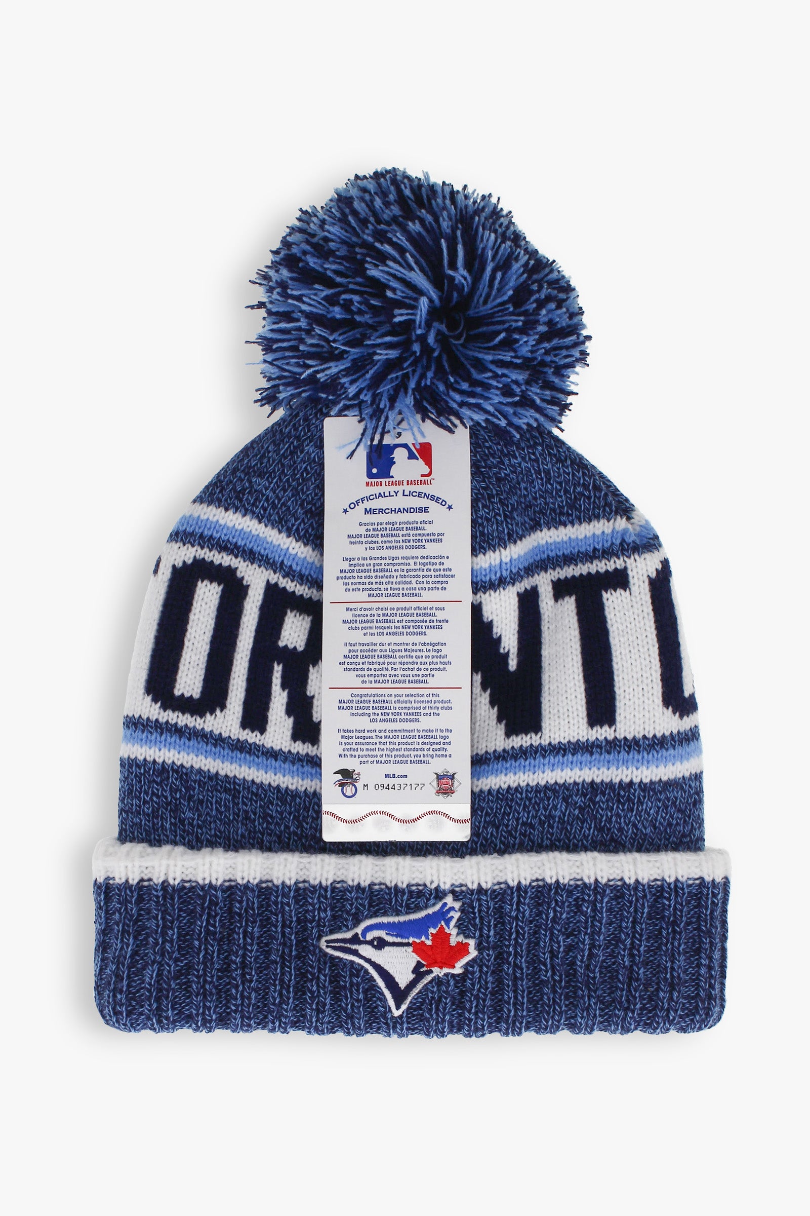 Gertex MLB Toronto Blue Jays Adult Men's Heavy Knit Pom Toque